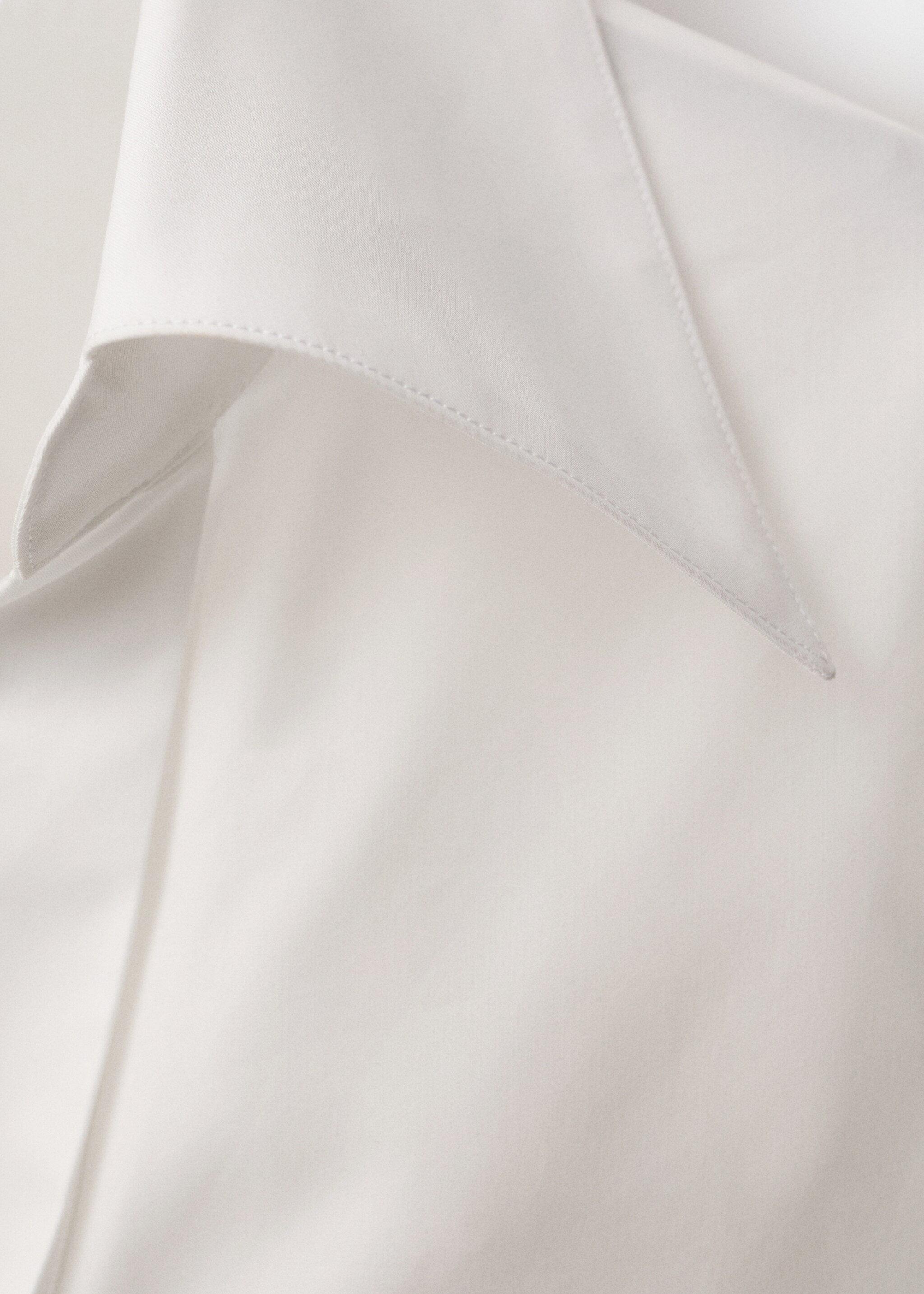 Regular cotton lyocell-blend shirt - Details of the article 8, Off White. Ref: 87094081-00.