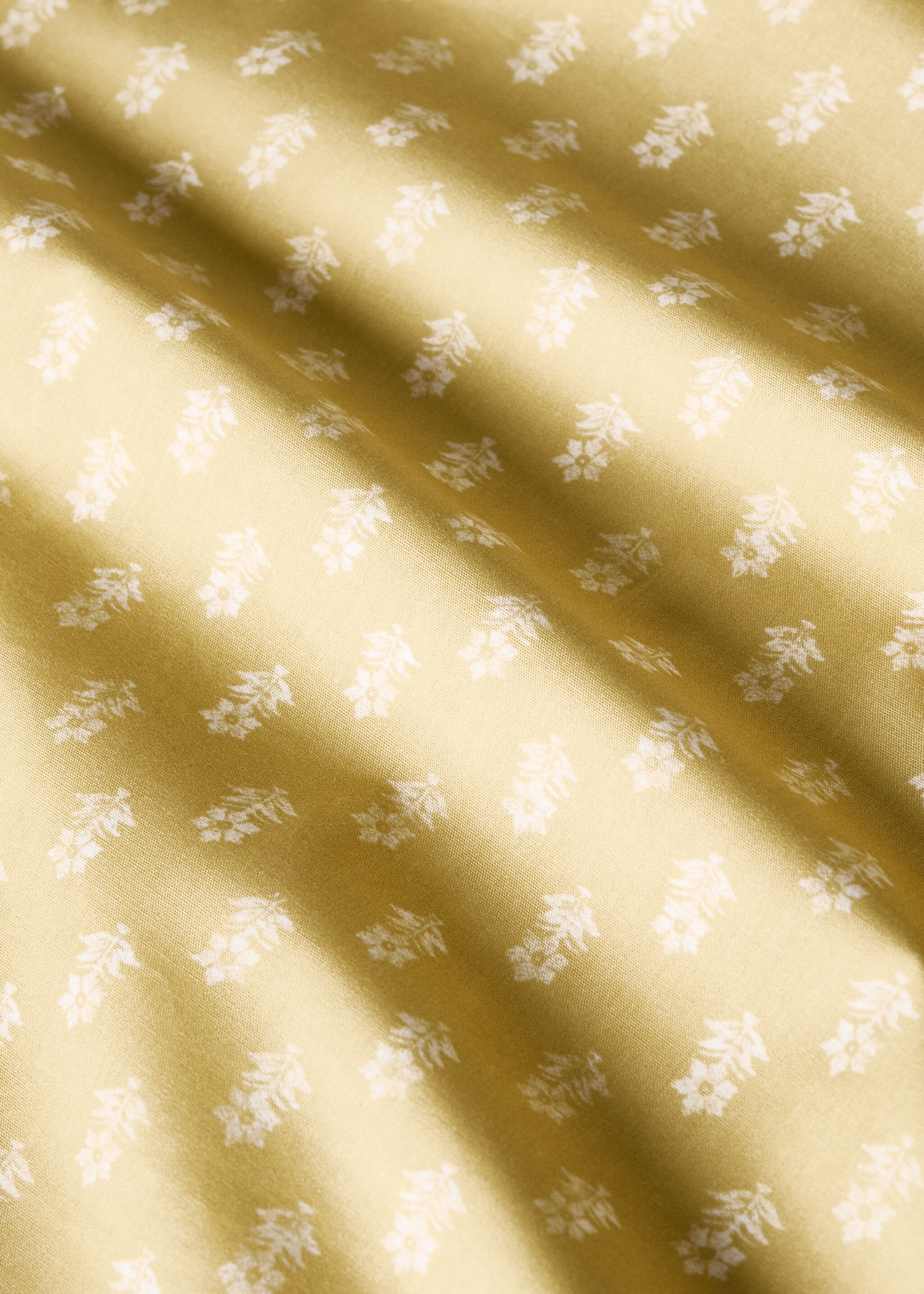 Children’s cotton top sheet with small flowers for 90 cm bed - Details of the article 2, Pink. Ref: 87094084-00.