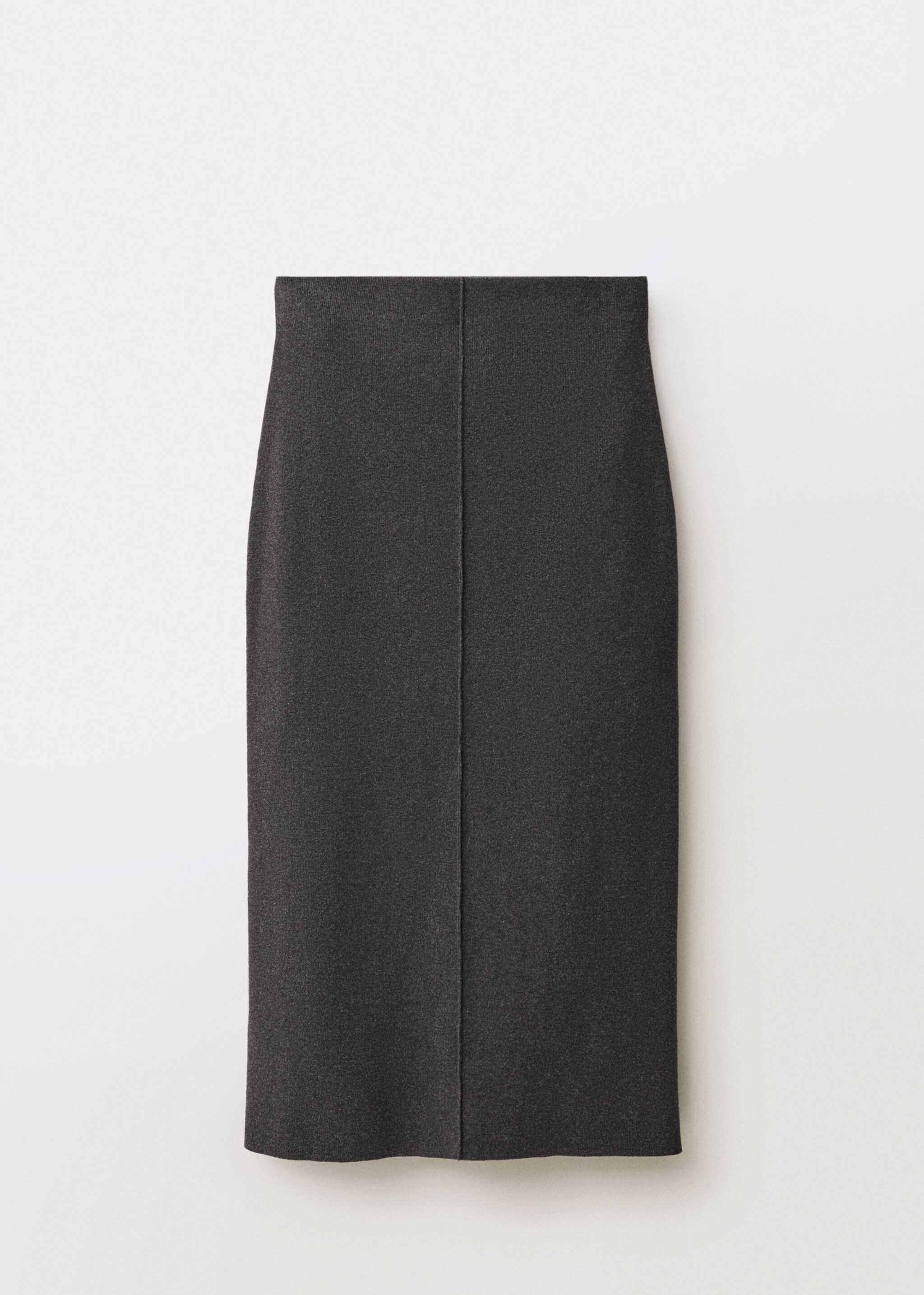 Wool-blend midi-skirt - Article without model, Charcoal. Ref: 87094087-00.