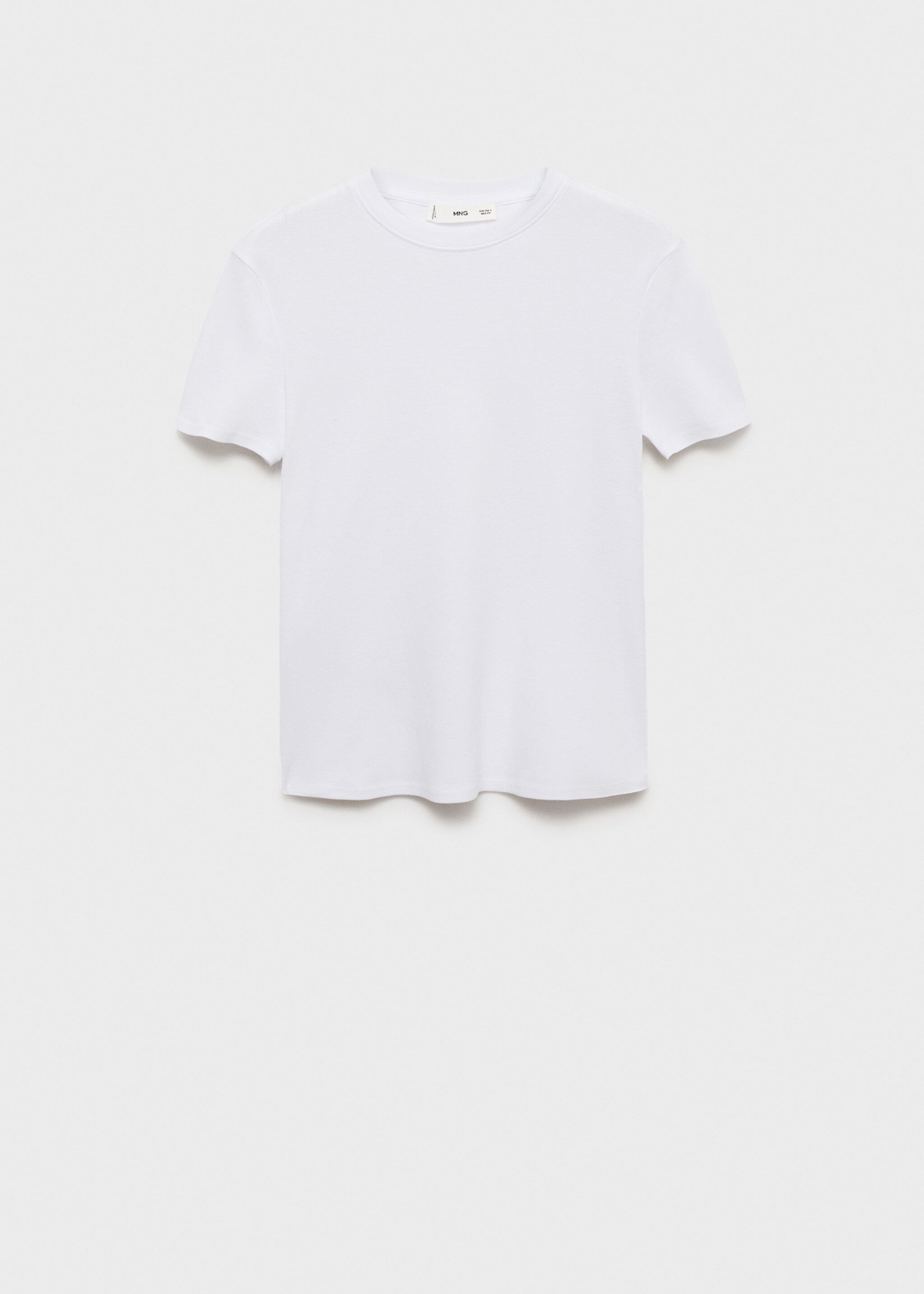 Samarreta cotó entallada - Article sense model, Blanc. Ref: 87094088-00.