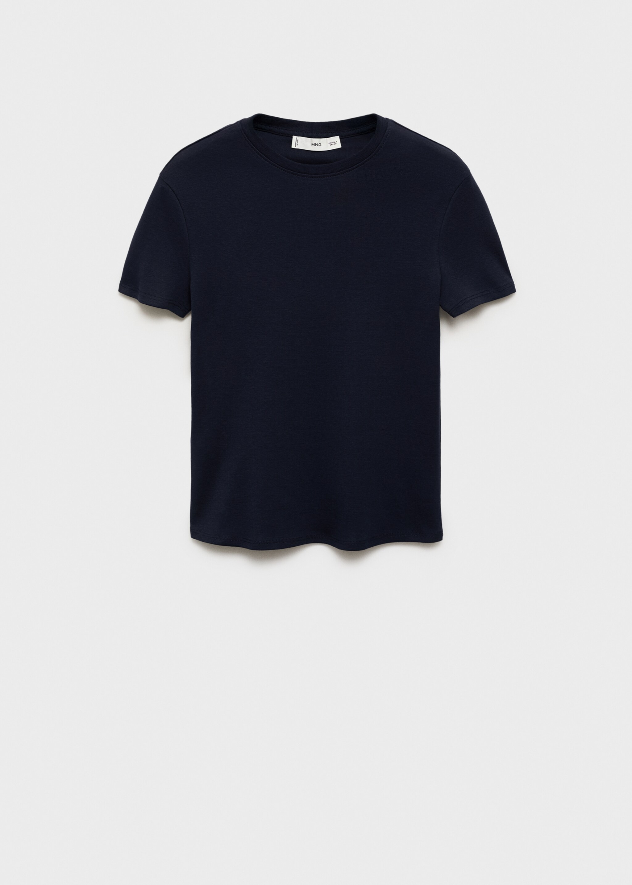 Fitted cotton t-shirt - Article without model, Night Blue. Ref: 87094088-00.