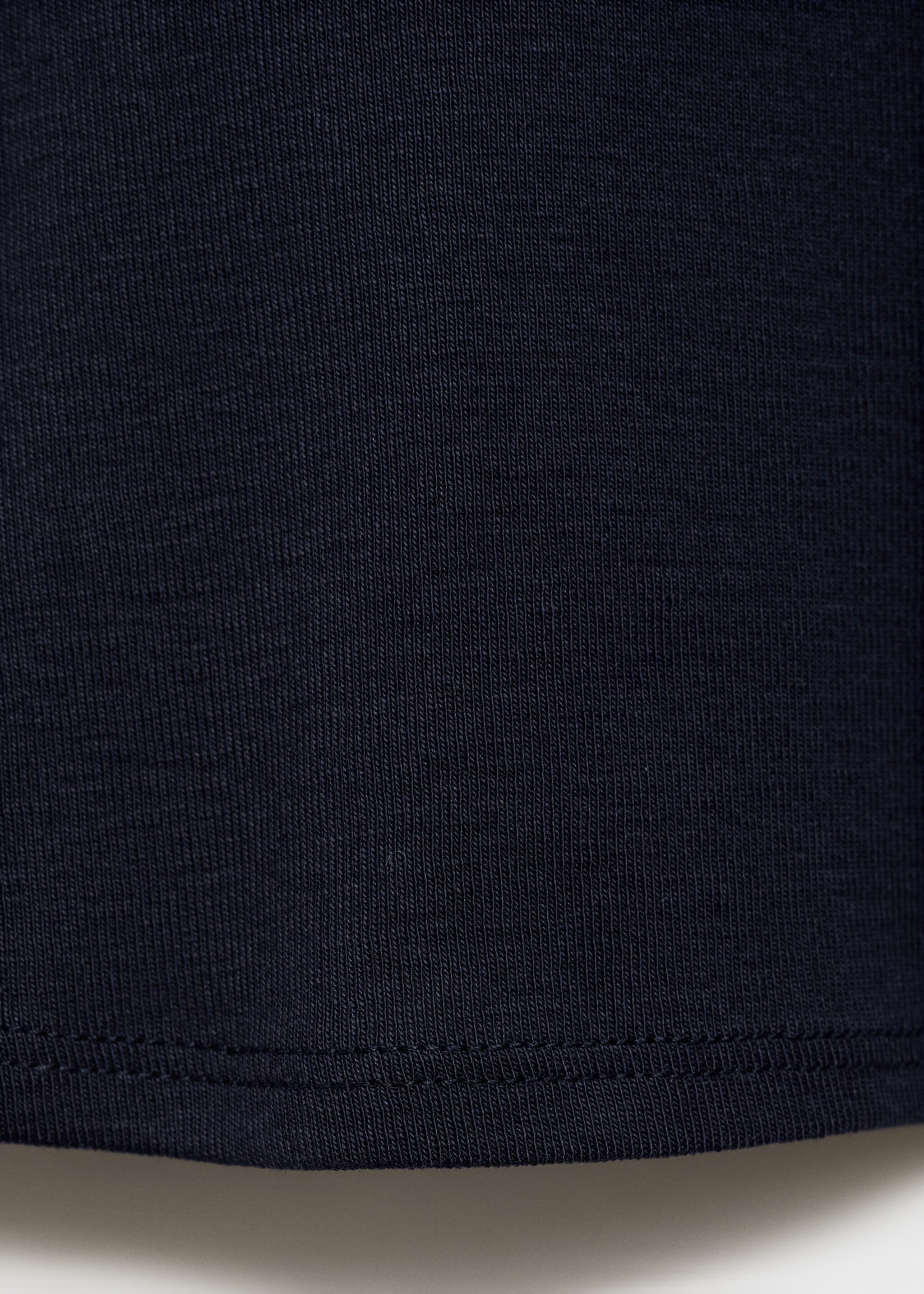 Fitted cotton t-shirt - Details of the article 0, Night Blue. Ref: 87094088-00.