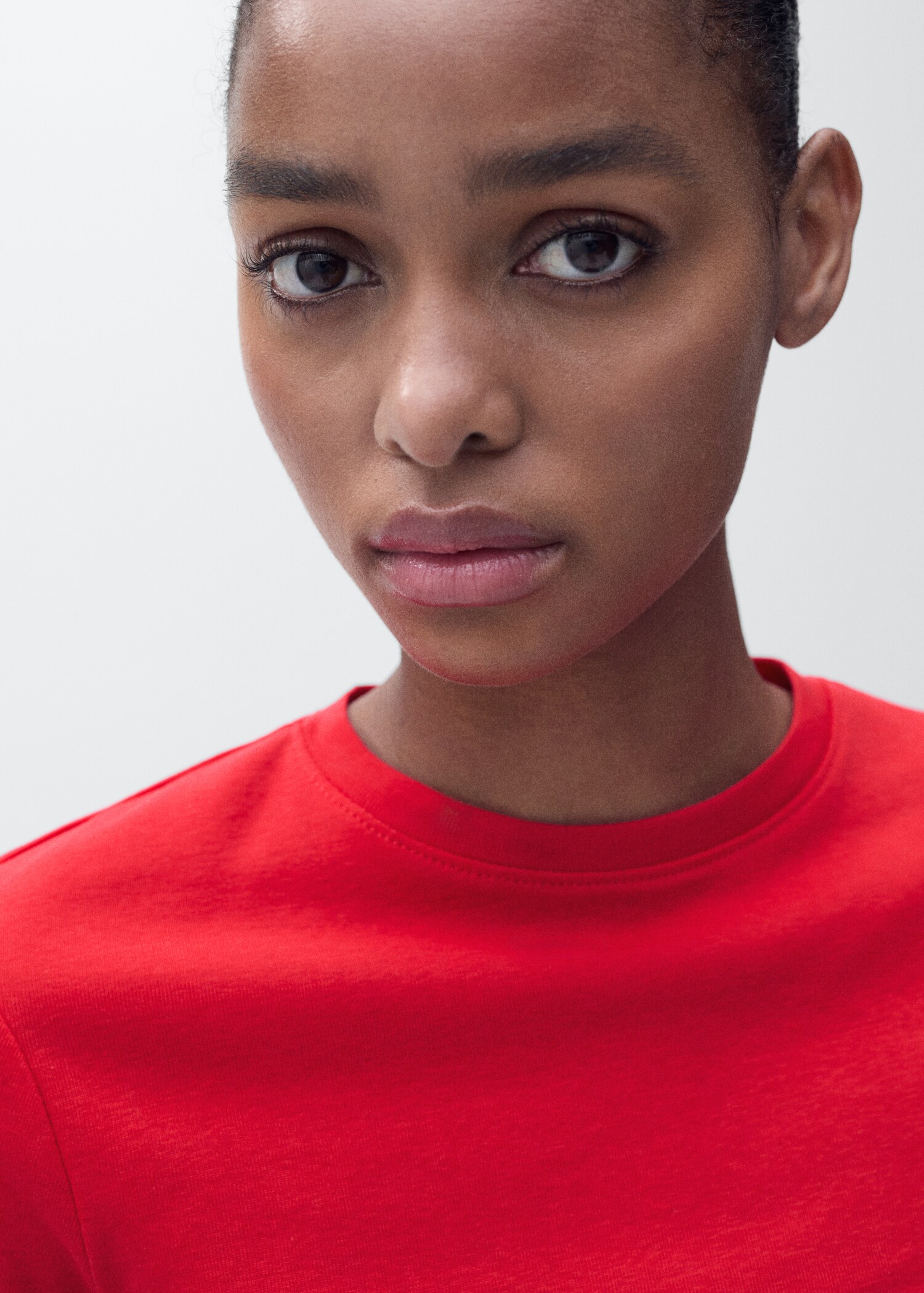 Fitted cotton t-shirt - Details of the article 1