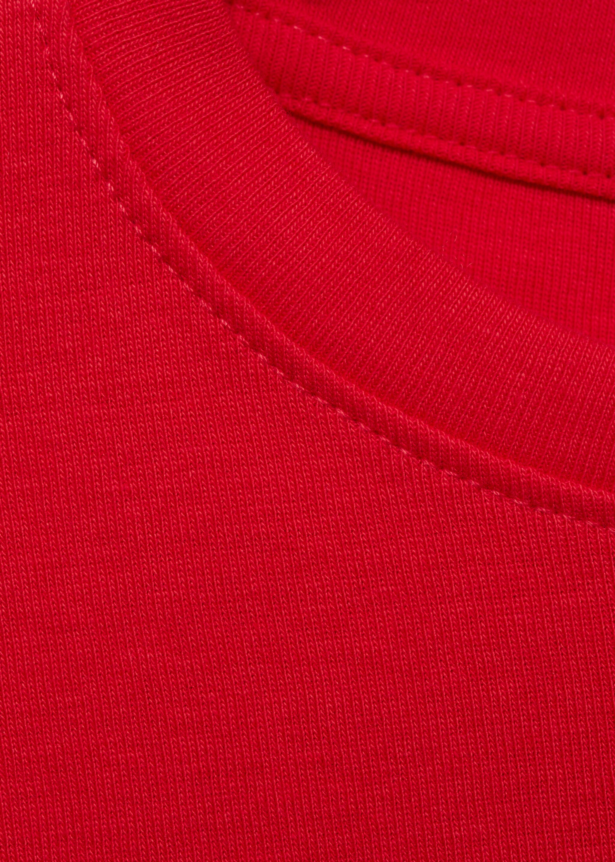 Fitted cotton t-shirt - Details of the article 8, Red. Ref: 87094088-00.