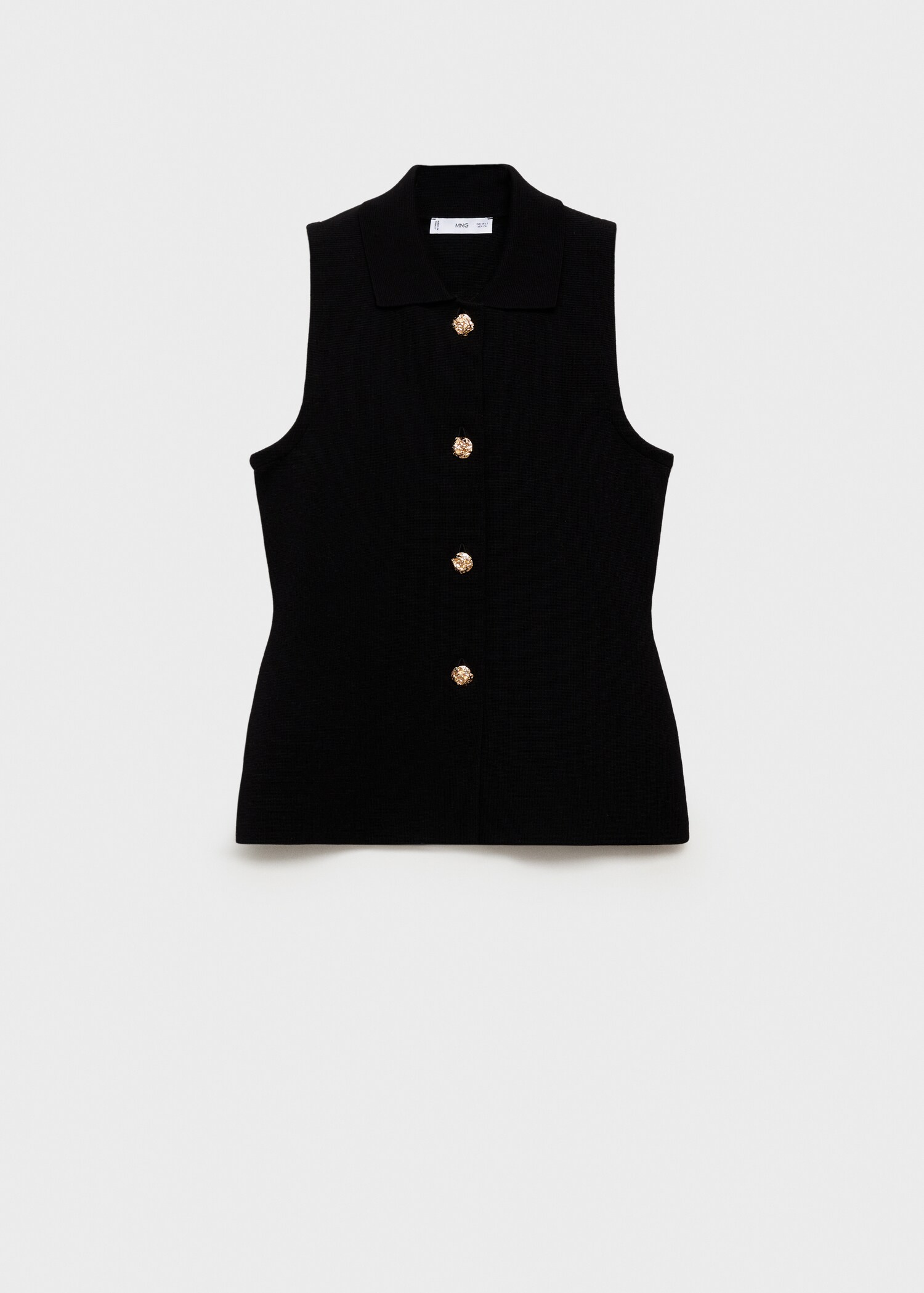 Knitted waistcoat with jewel buttons - Article without model