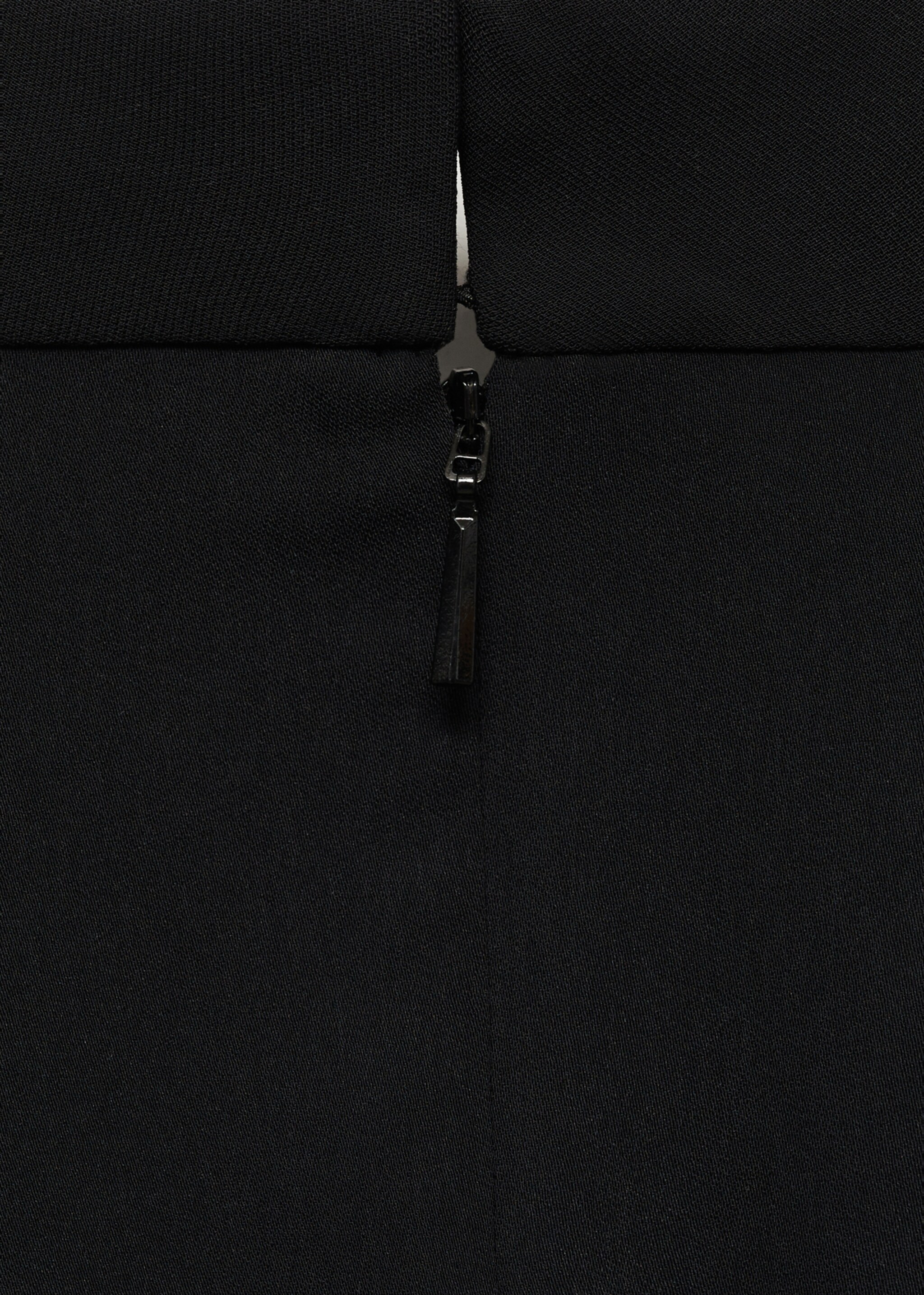 Short asymmetrical sleeve dress - Details of the article 0, Black. Ref: 87094090-00.