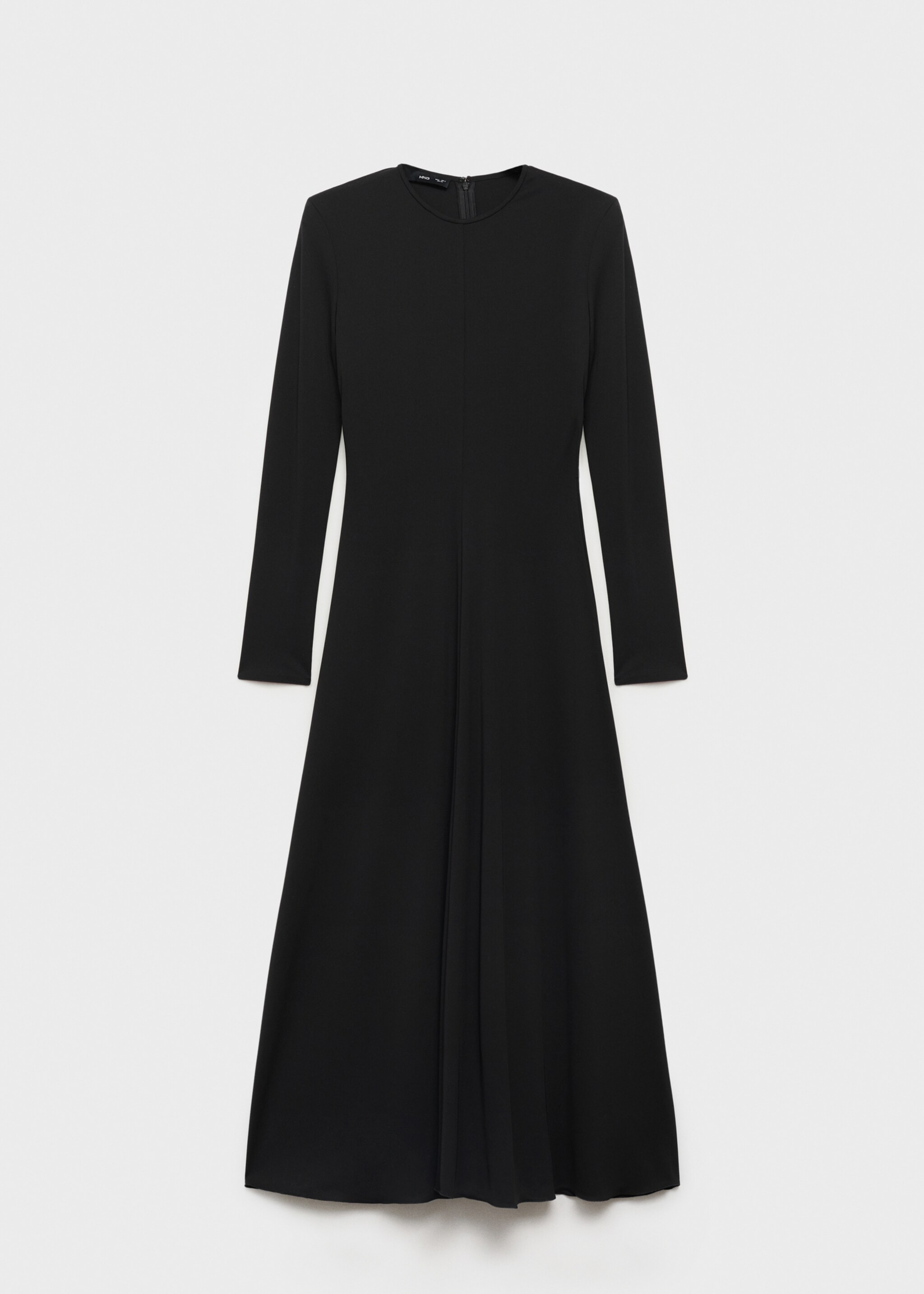 Long flared knitted dress - Article without model, Black. Ref: 87094092-00.