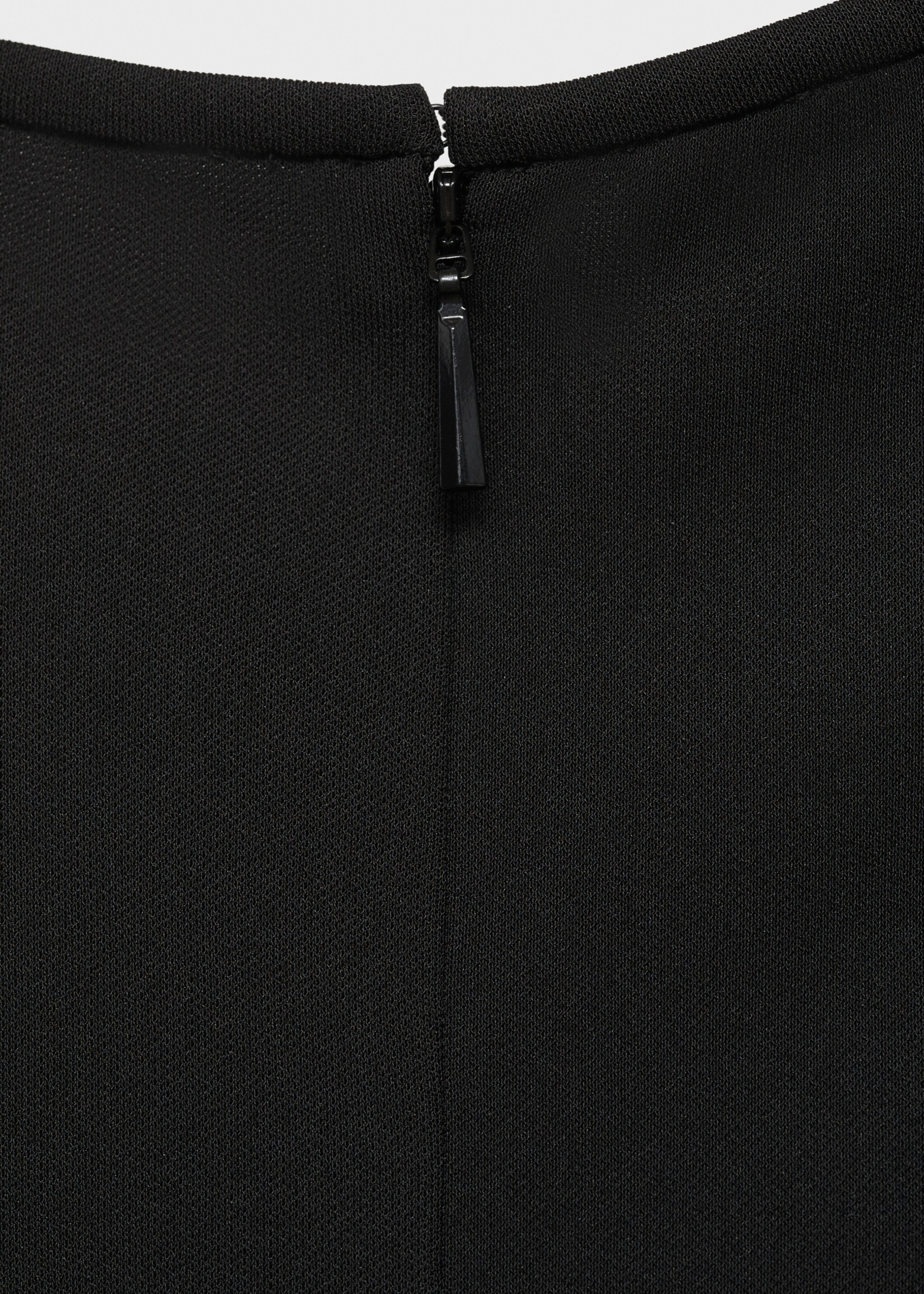 Long flared knitted dress - Details of the article 0, Black. Ref: 87094092-00.