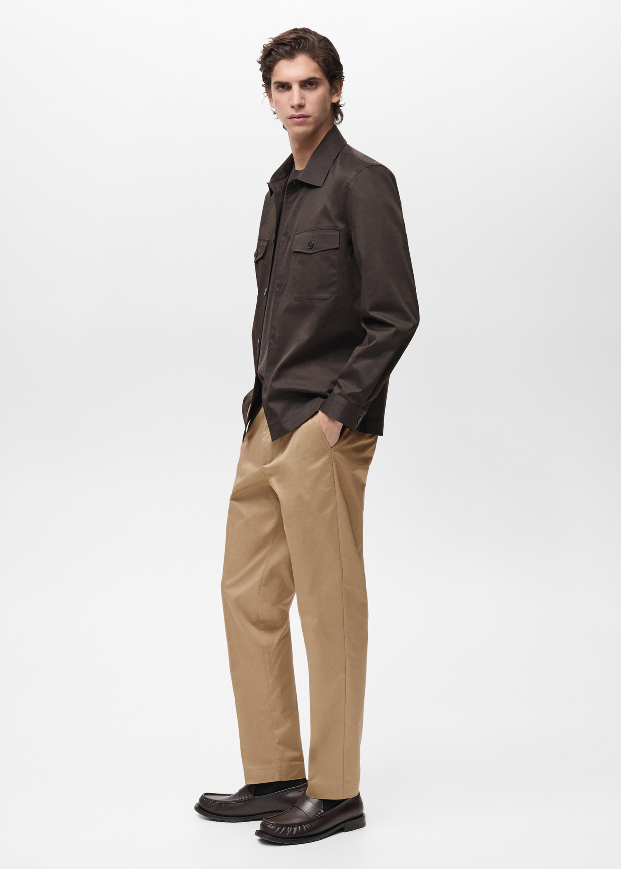 Pantalon Dublino chino slim-fit - Détail de l'article 2, Marron moyen. Ref: 87094387-00.