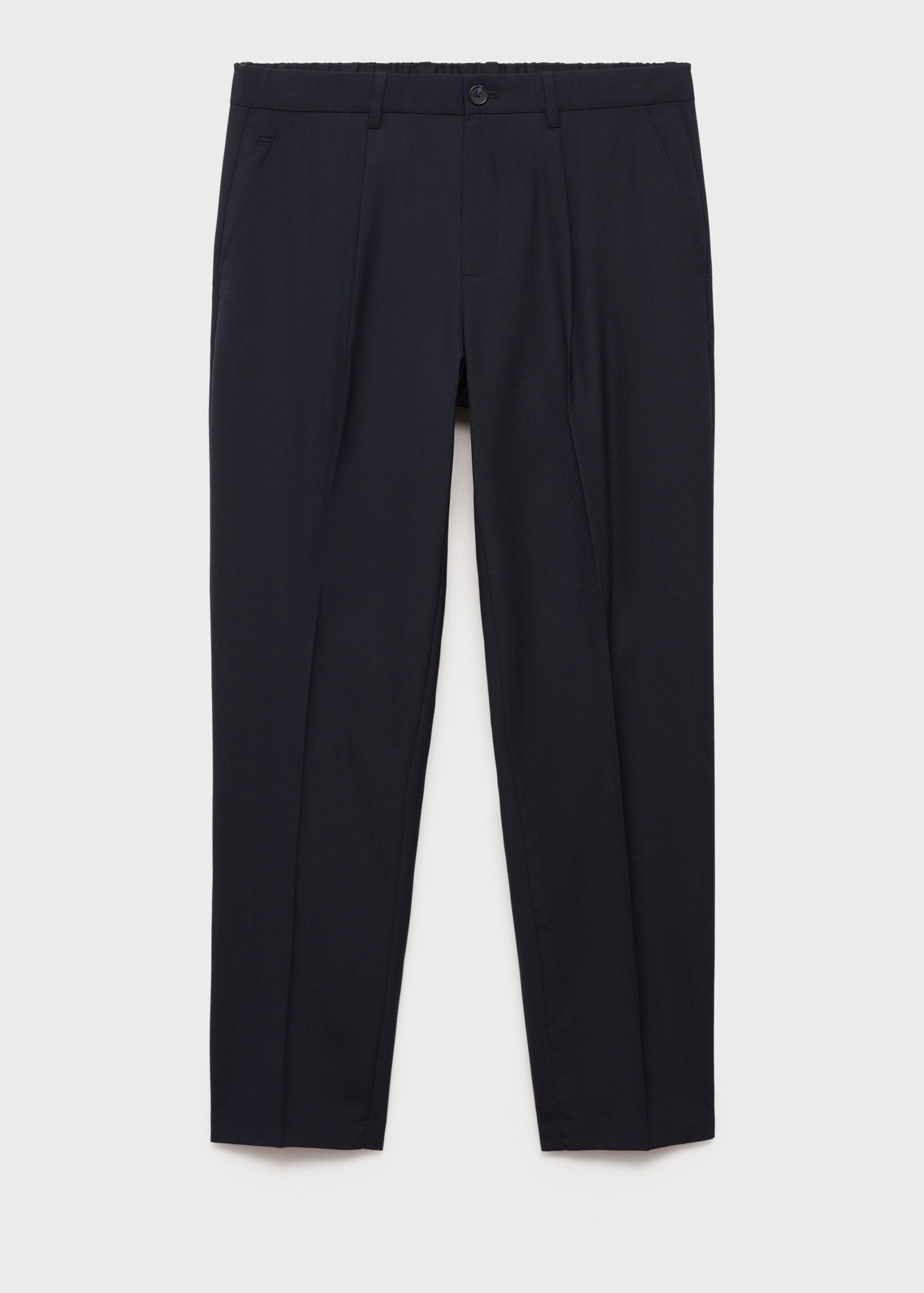 Slim-Fit-Bundfaltenhose aus Cool Wool - Artikel ohne Model, Nachtblau. Ref: 87094388-00.