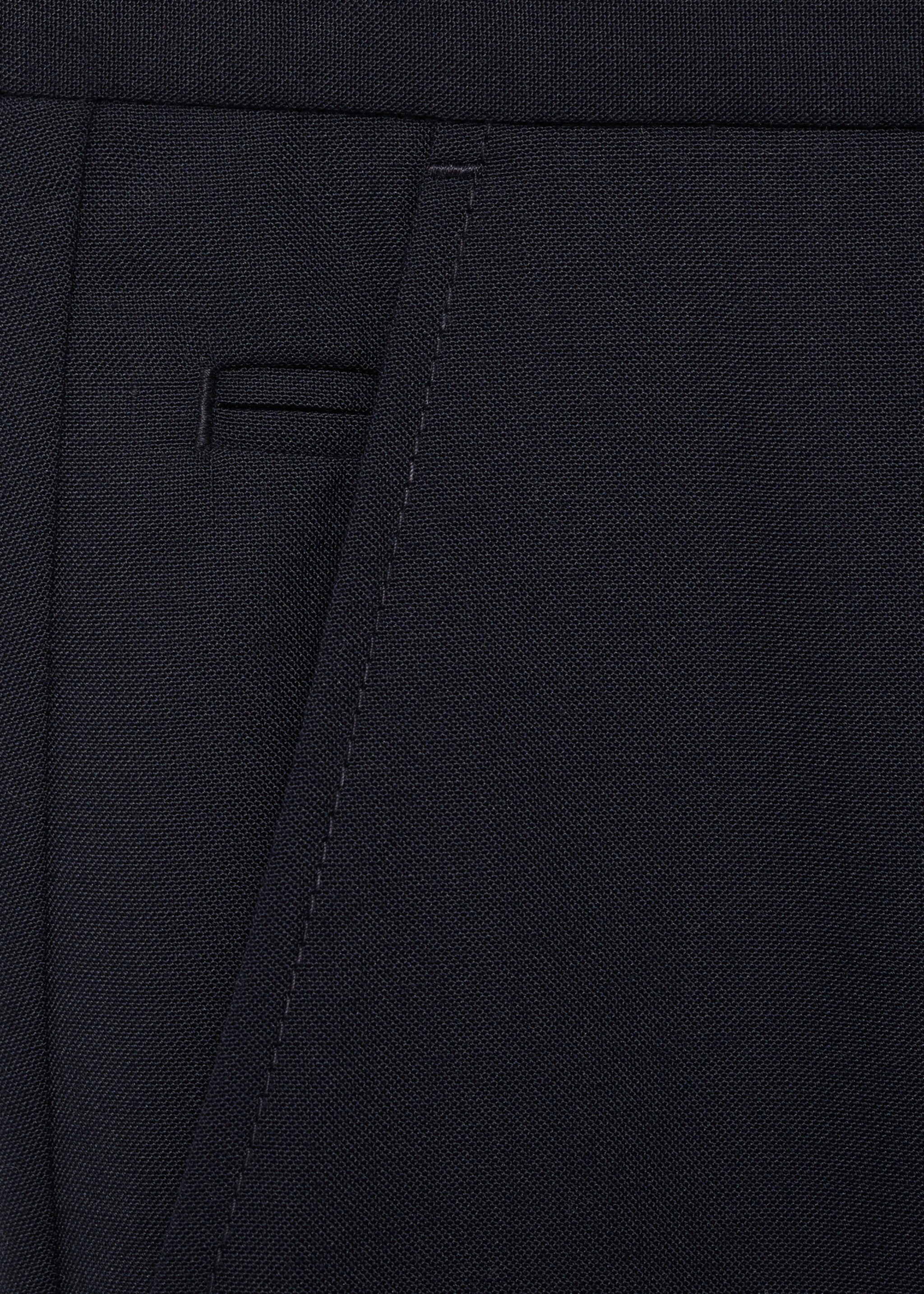 Slim-Fit-Bundfaltenhose aus Cool Wool - Detail des Artikels 0, Nachtblau. Ref: 87094388-00.