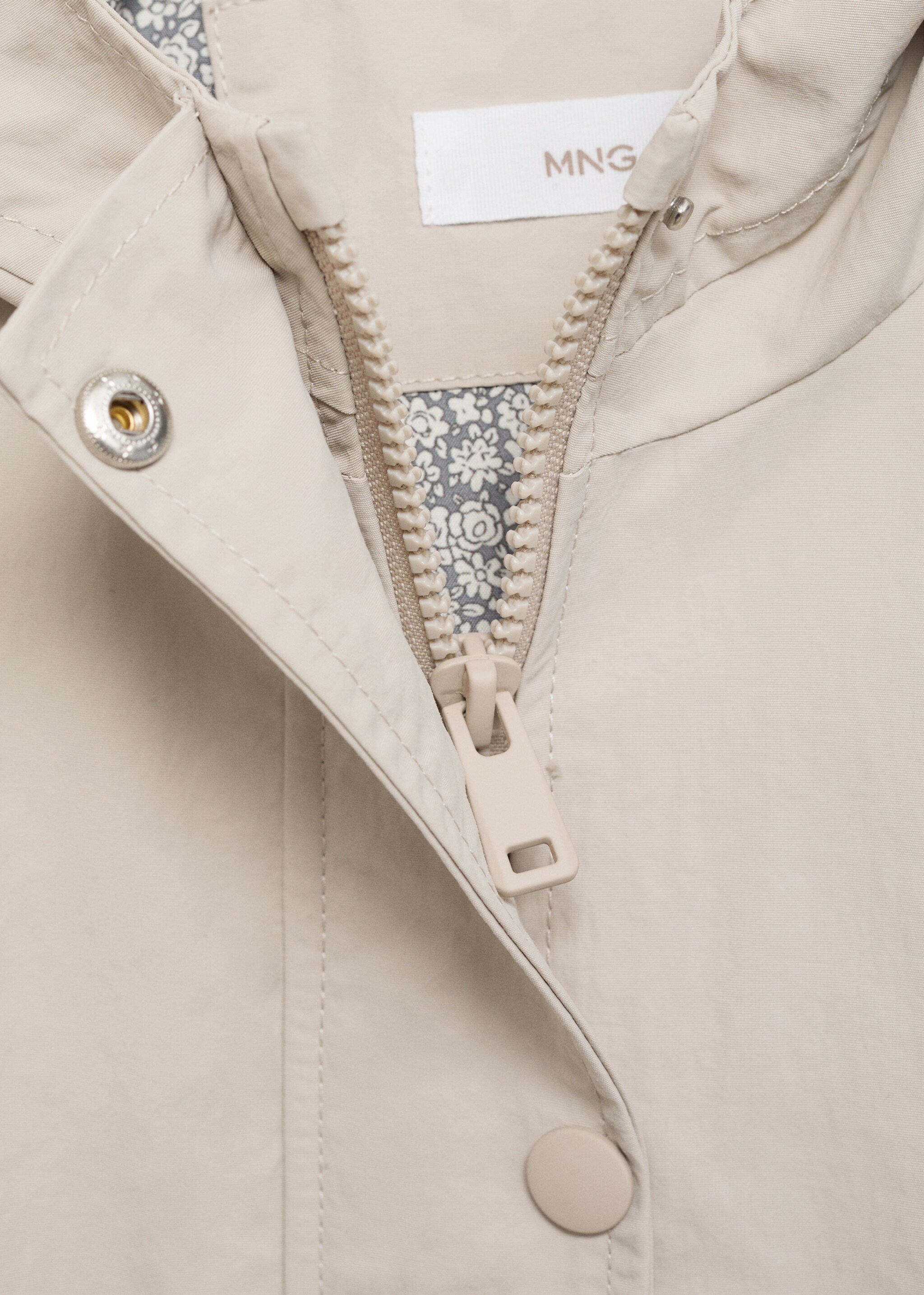 Hooded jacket - Details of the article 0, Grey. Ref: 87094391-00.
