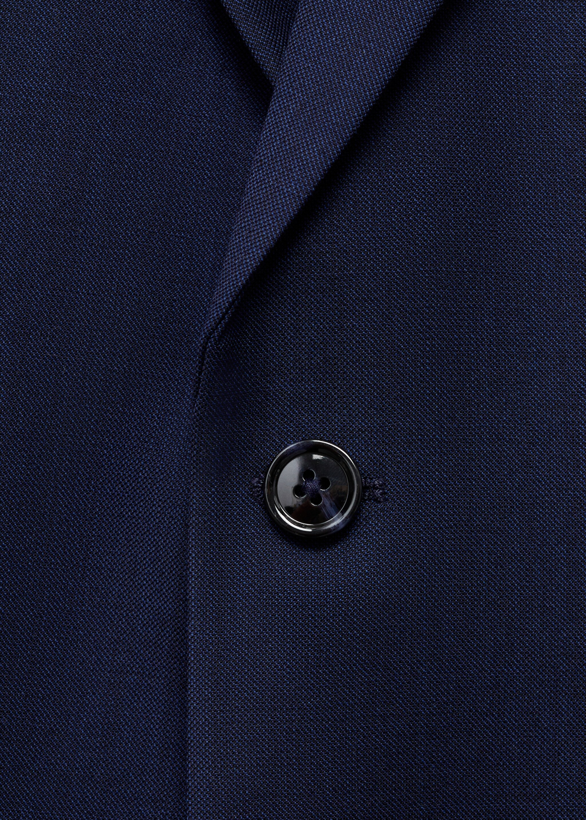 Turin 100% virgin wool suit jacket - Details of the article 8, Ink Blue. Ref: 87094395-00.