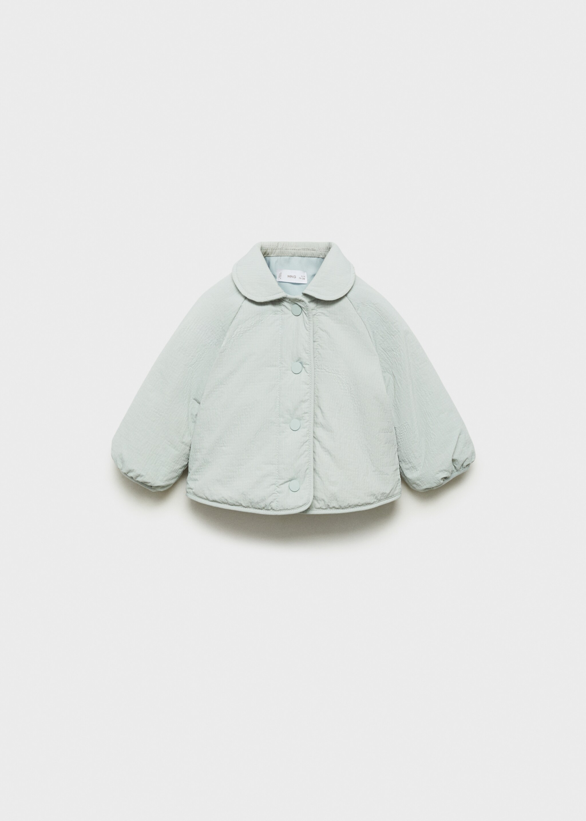 Gewatteerde jas met babyboord - Artikel zonder model, Aquamarijn. Ref: 87094397-00.