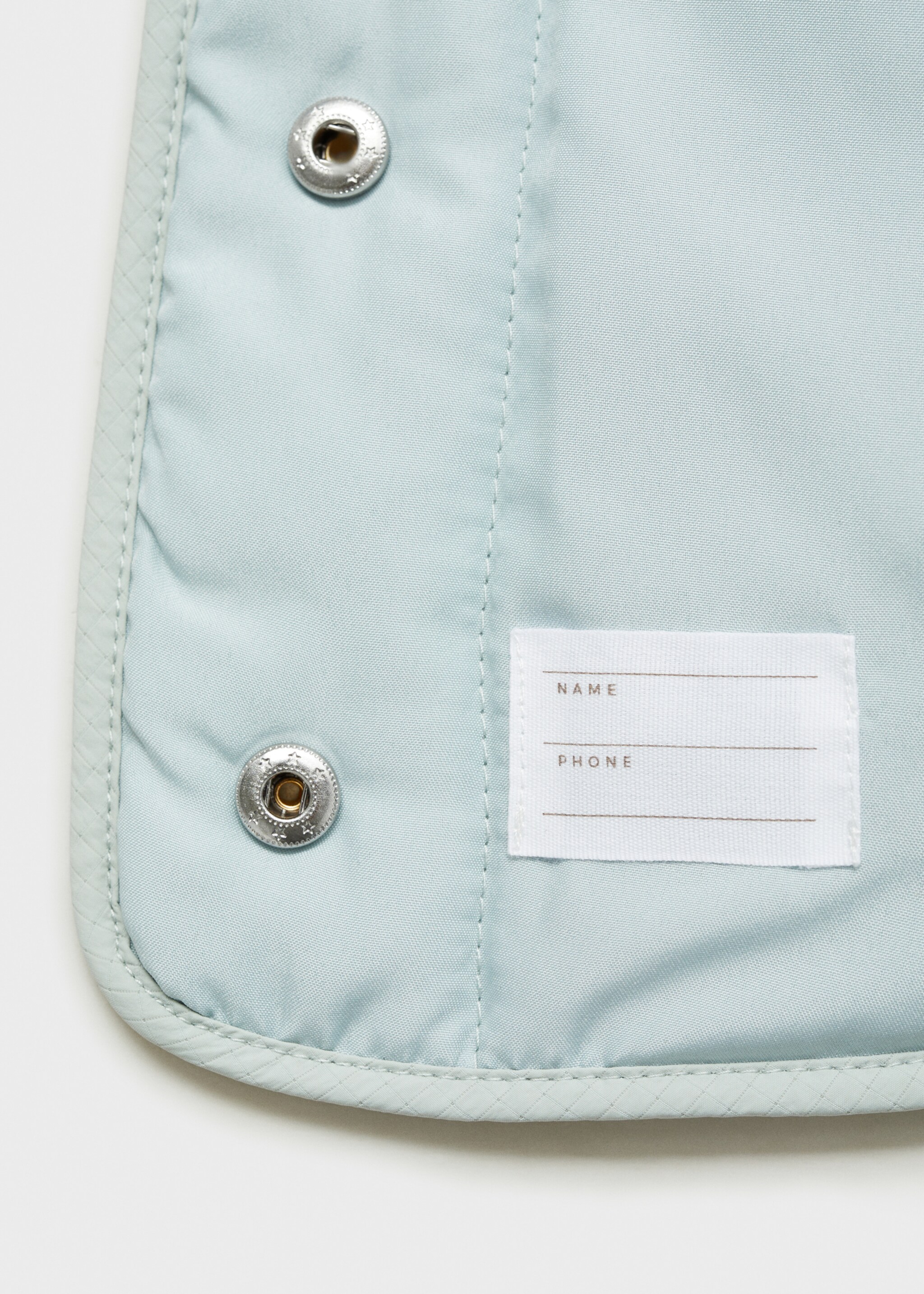 Gewatteerde jas met babyboord - Detail van het artikel 0, Aquamarijn. Ref: 87094397-00.