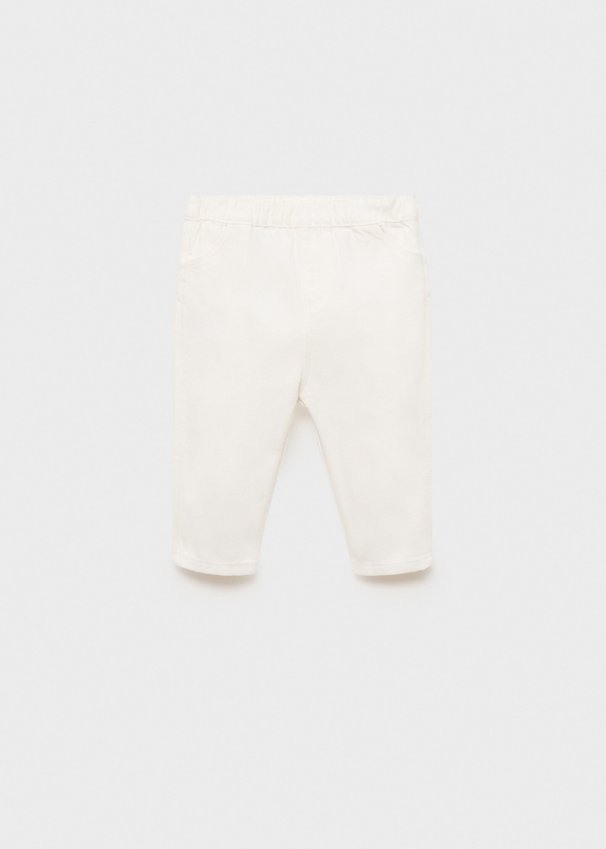 Hose mit Gummibund - Artikel ohne Model, Cremeweiß. Ref: 87094400-00.