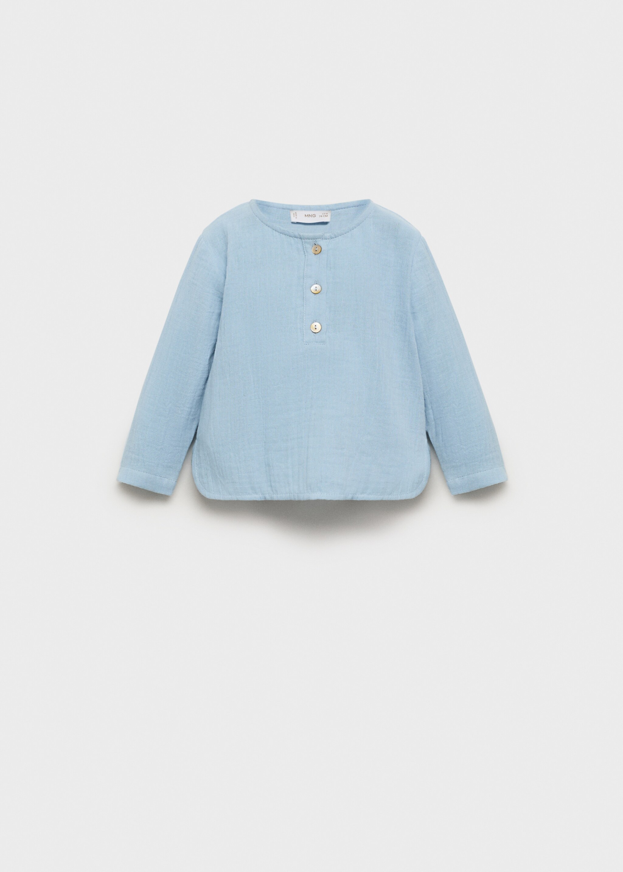 Camisa algodón bambula - Artículo sin modelo, Azul celeste. Ref: 87094401-00.