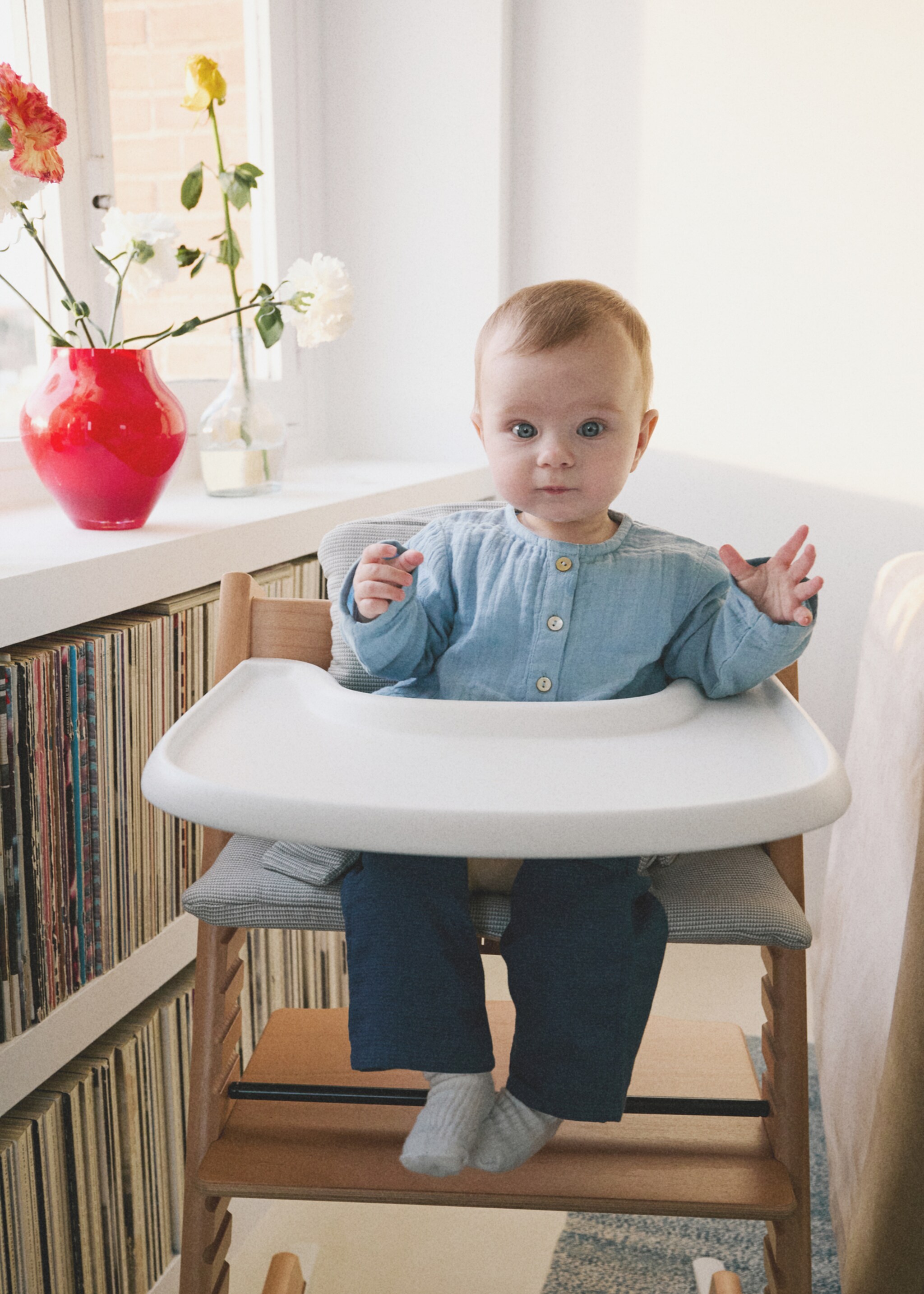 Camisa algodón bambula - Detalle del artículo 5, Azul celeste. Ref: 87094401-00.