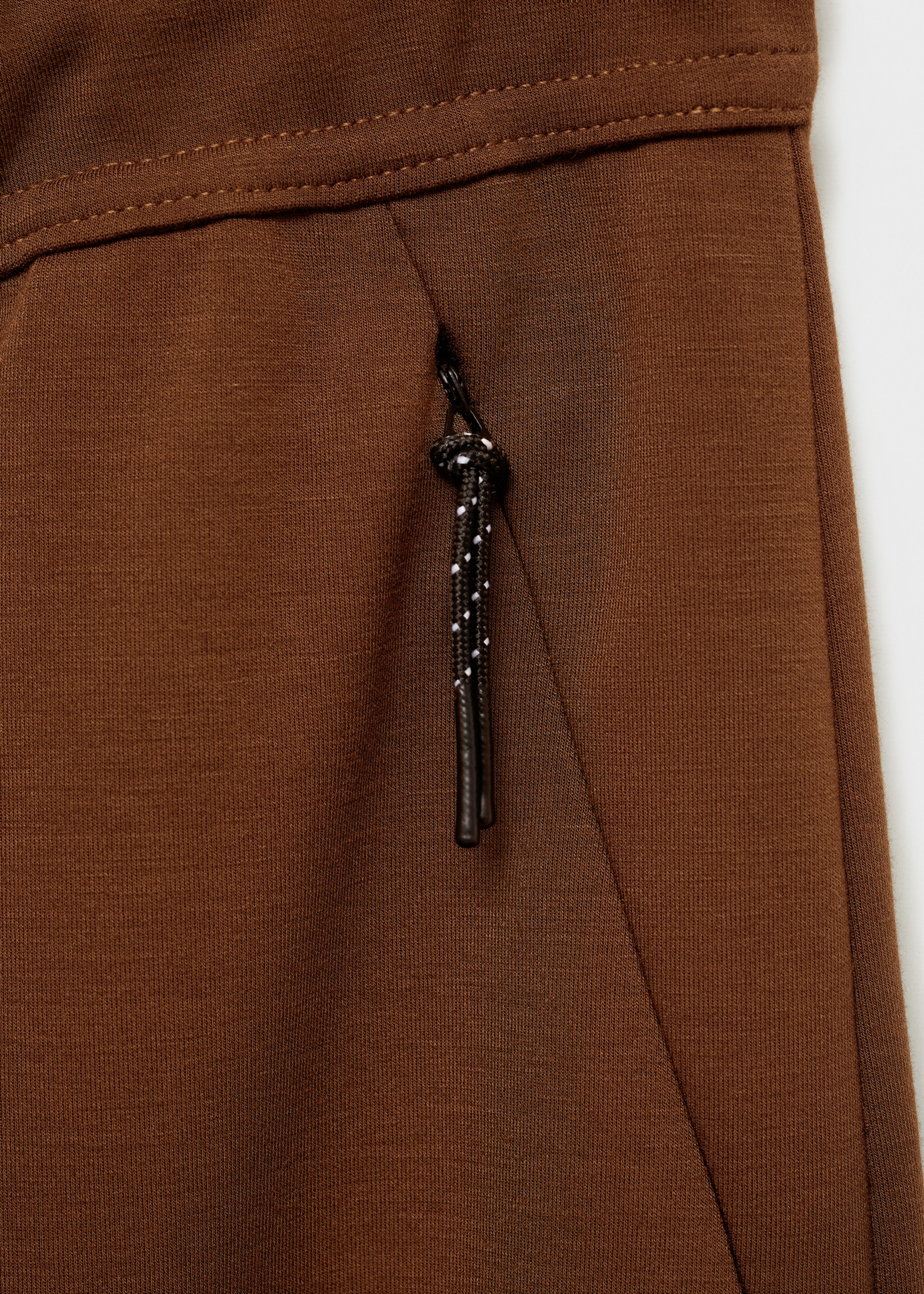 COOLMAX® joggers with elastic waistband - Details of the article 0, Burnt Orange. Ref: 87094405-00.