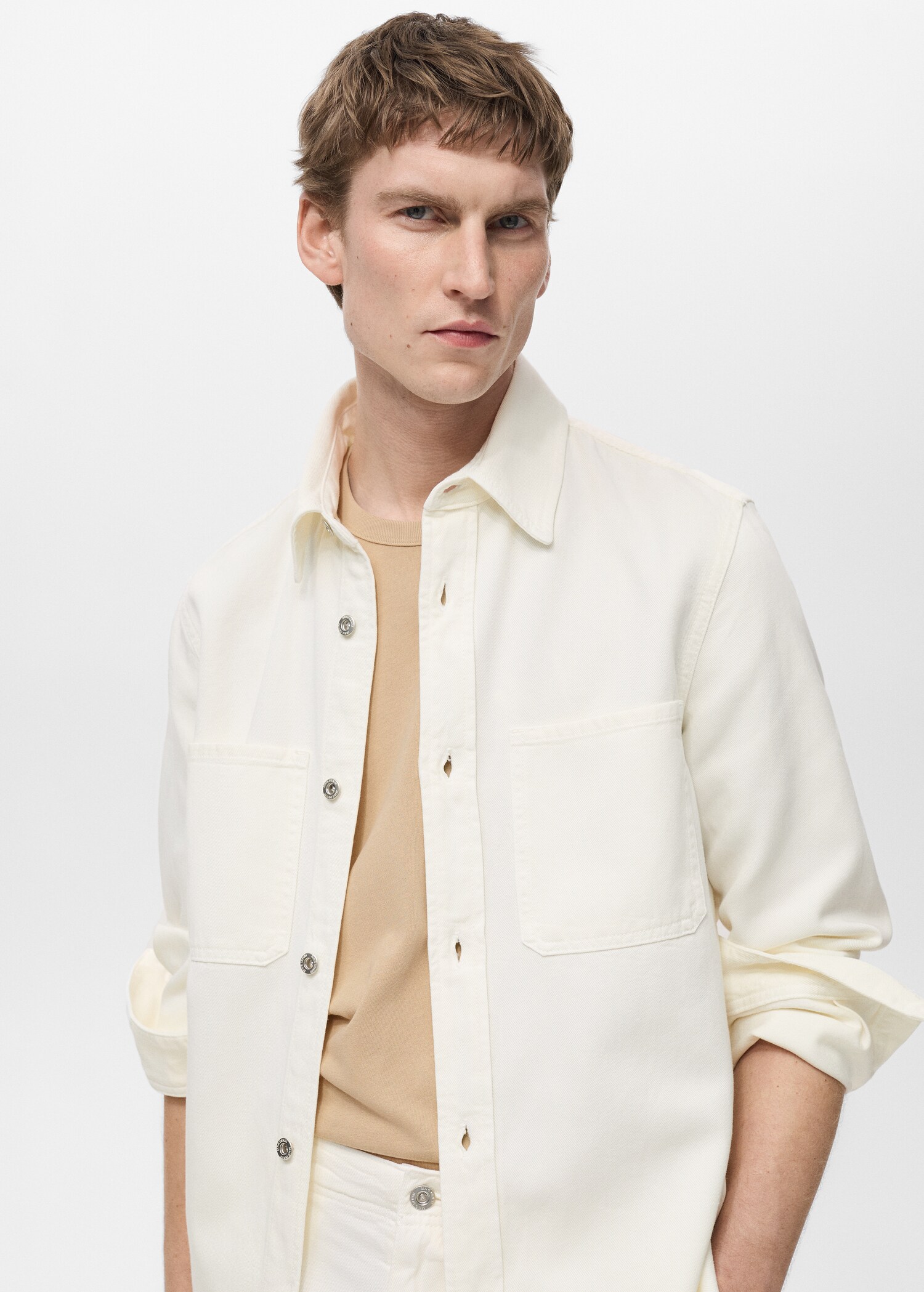 Regular Fit-Overshirt aus Baumwolle mit Lyocell - Detail des Artikels 1
