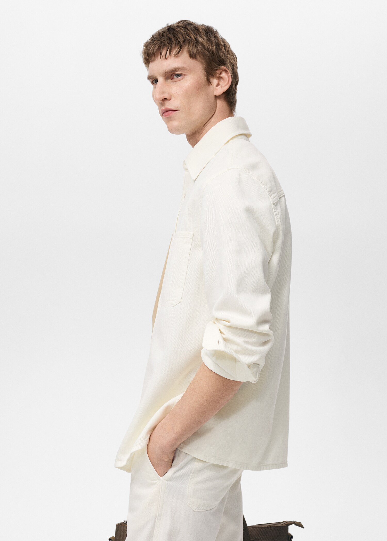 Regular Fit-Overshirt aus Baumwolle mit Lyocell - Detail des Artikels 2