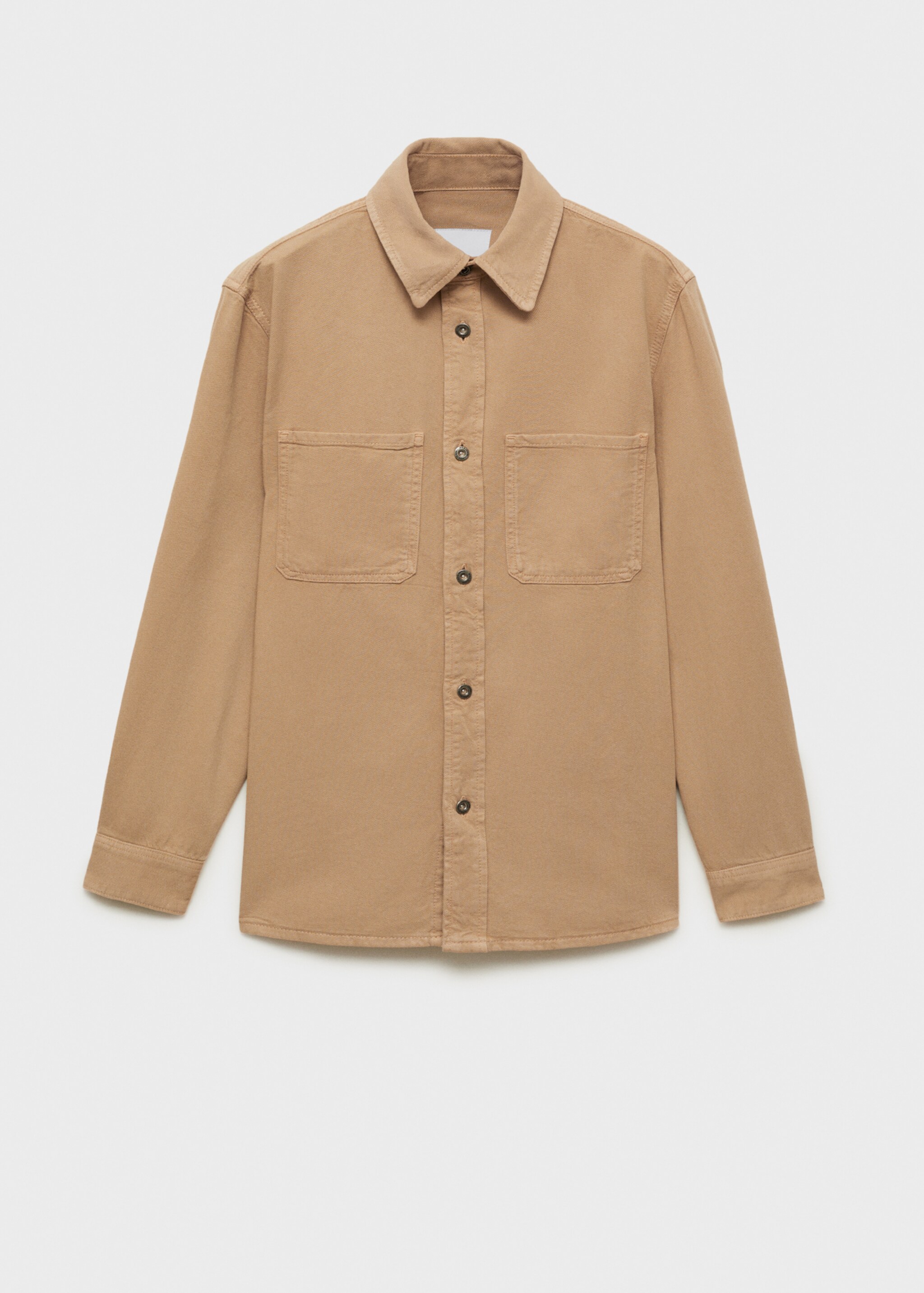 Regular Fit-Overshirt aus Baumwolle mit Lyocell - Artikel ohne Model, Beige. Ref: 87094408-00.
