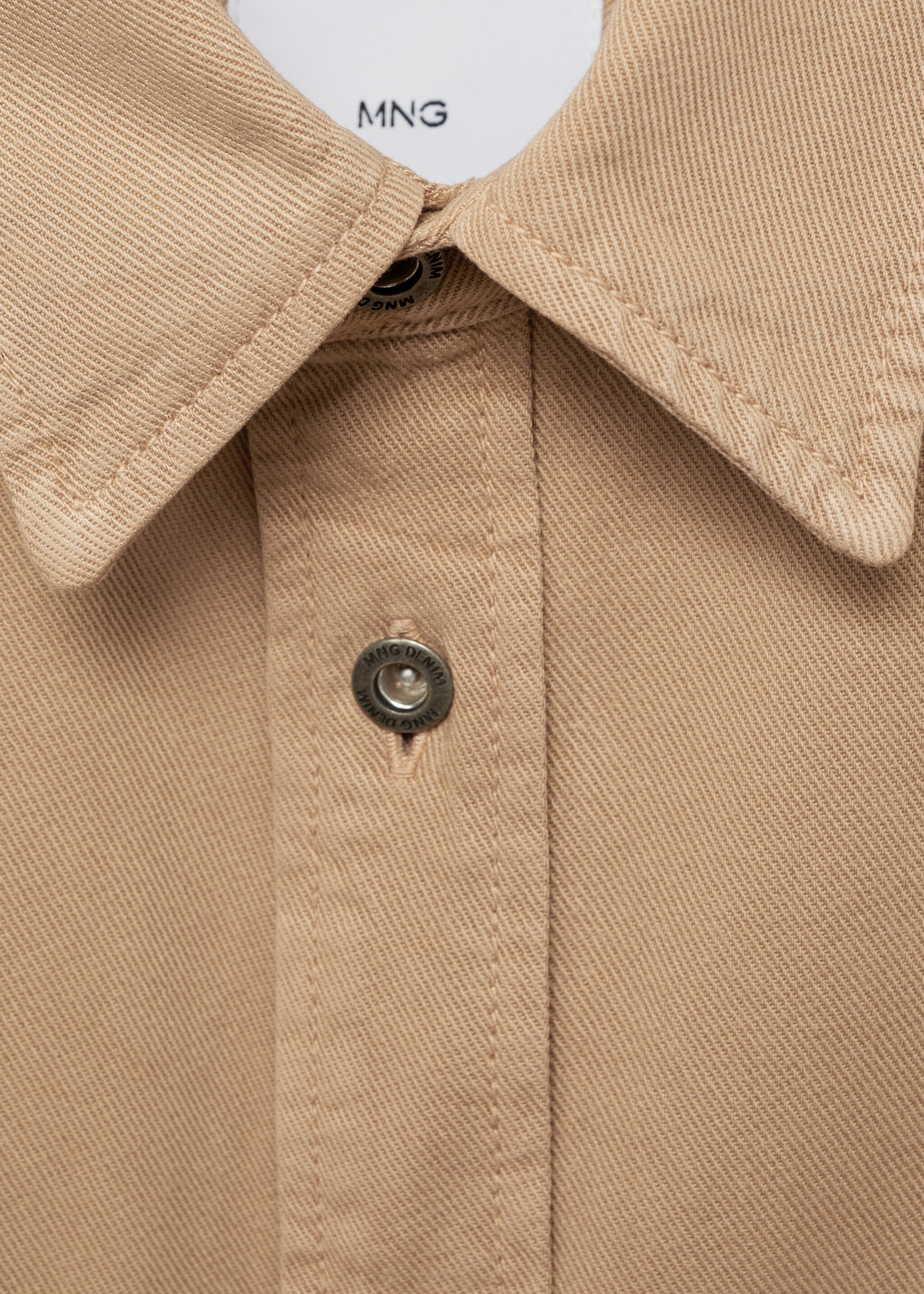 Regular Fit-Overshirt aus Baumwolle mit Lyocell - Detail des Artikels 8, Beige. Ref: 87094408-00.