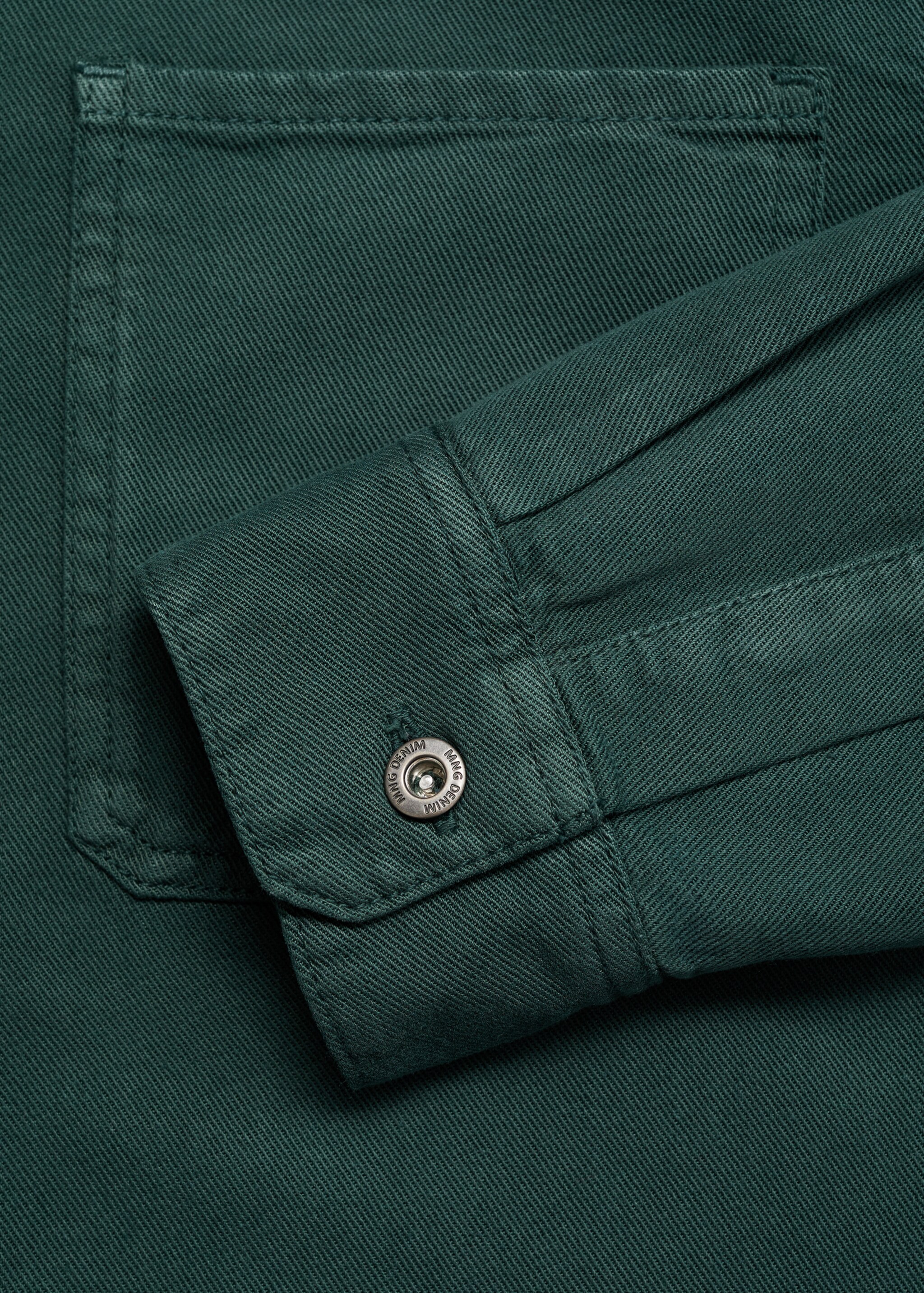 Regular Fit-Overshirt aus Baumwolle mit Lyocell - Detail des Artikels 0, Dunkelgrün. Ref: 87094408-00.