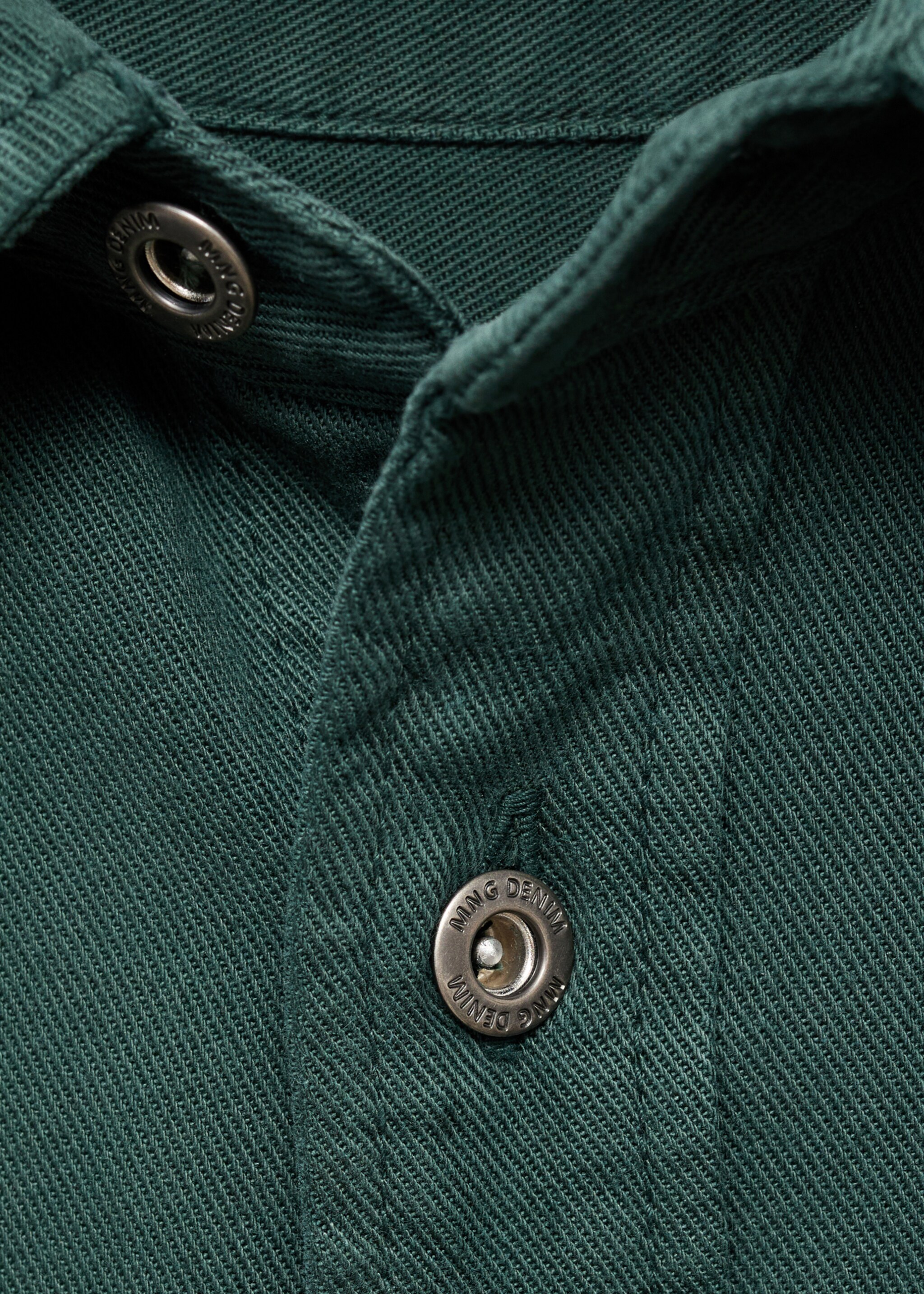 Regular Fit-Overshirt aus Baumwolle mit Lyocell - Detail des Artikels 8, Dunkelgrün. Ref: 87094408-00.