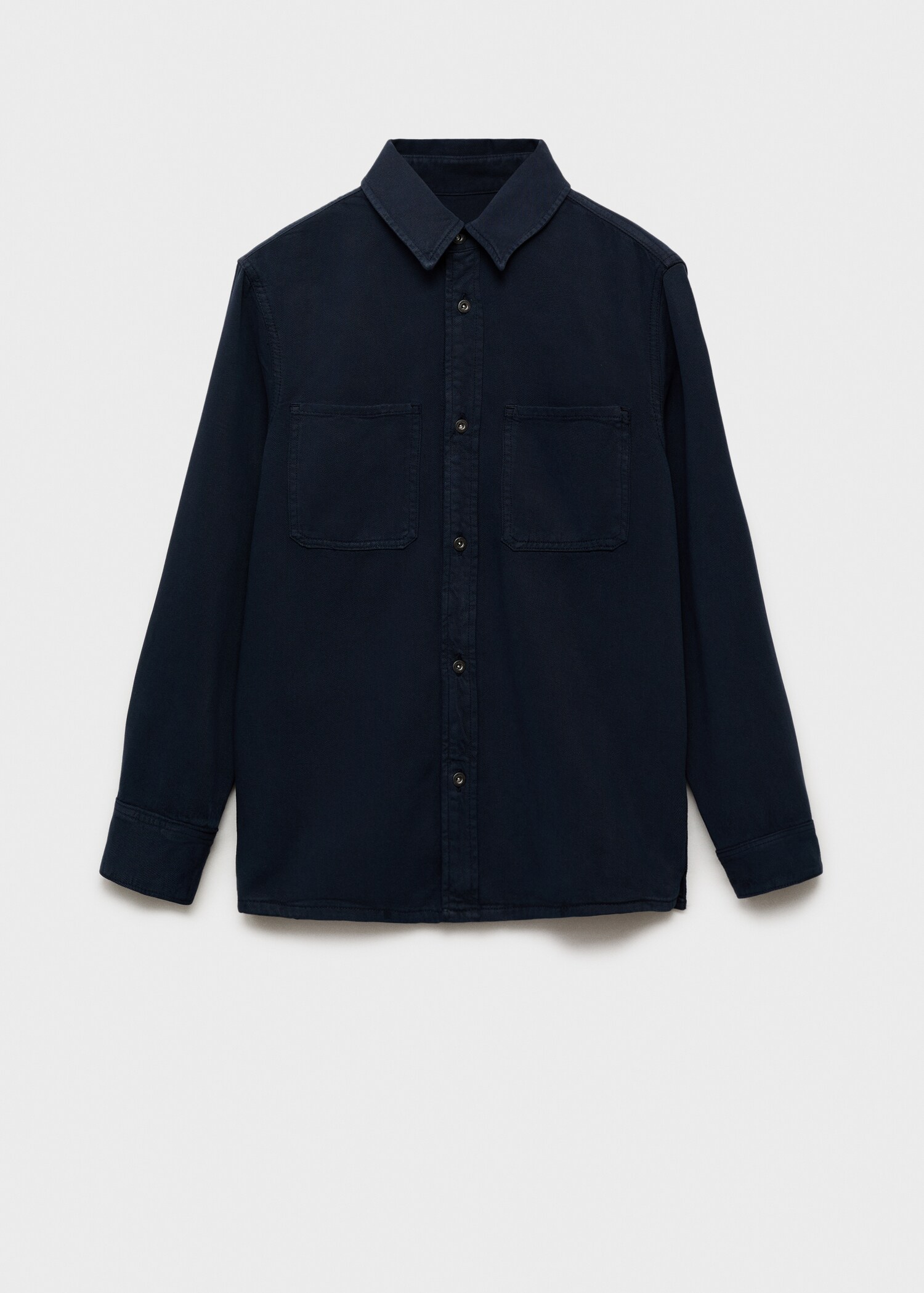 Regular Fit-Overshirt aus Baumwolle mit Lyocell - Artikel ohne Model