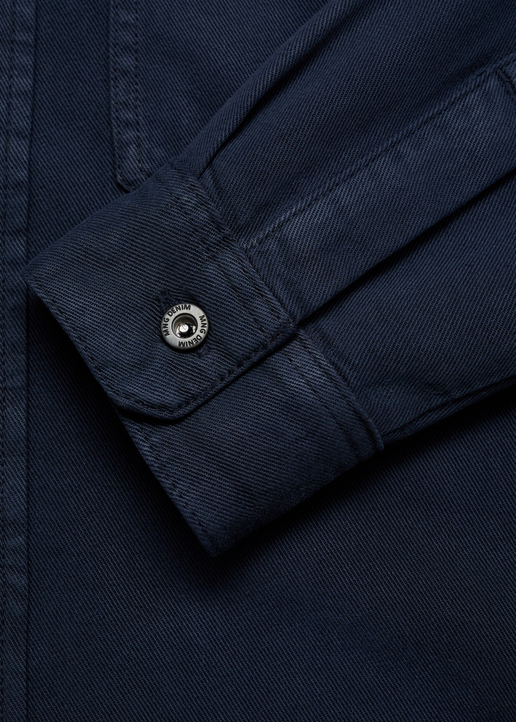 Regular Fit-Overshirt aus Baumwolle mit Lyocell - Detail des Artikels 0, Dunkles Marineblau. Ref: 87094408-00.