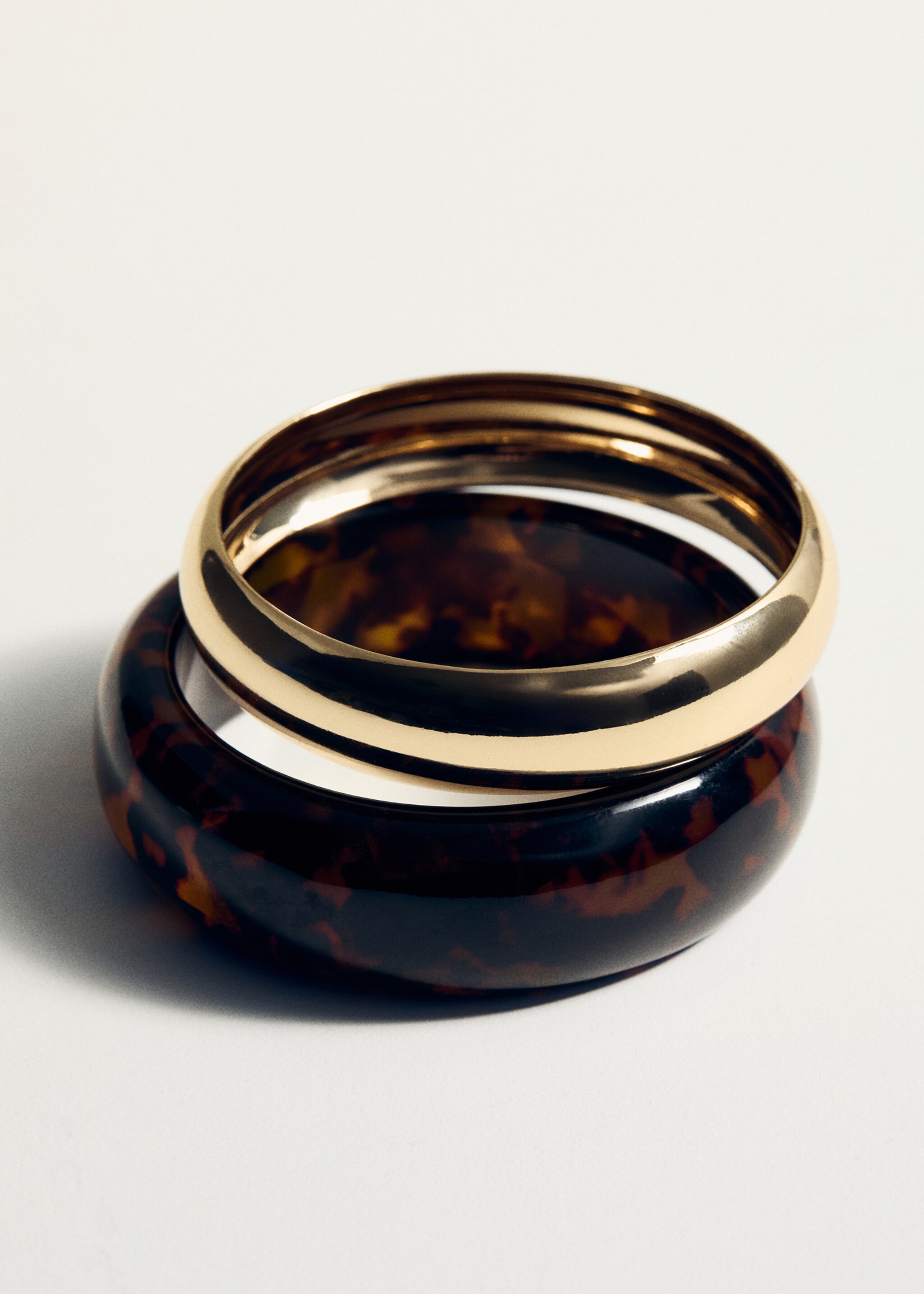 Set of 2 matching bracelets - Details of the article 5, Gold. Ref: 87094411-00.