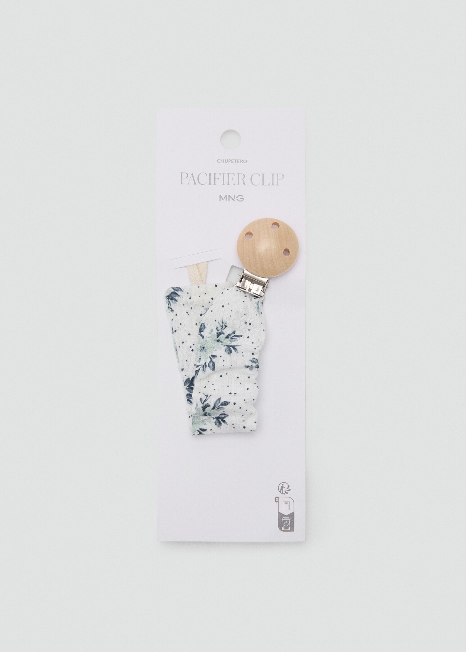 Printed brooch pacifier holder - Medium plane