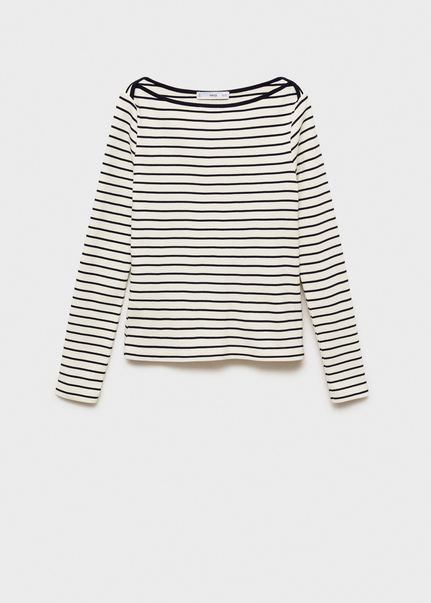 Striped boat-neck t-shirt - Article without model