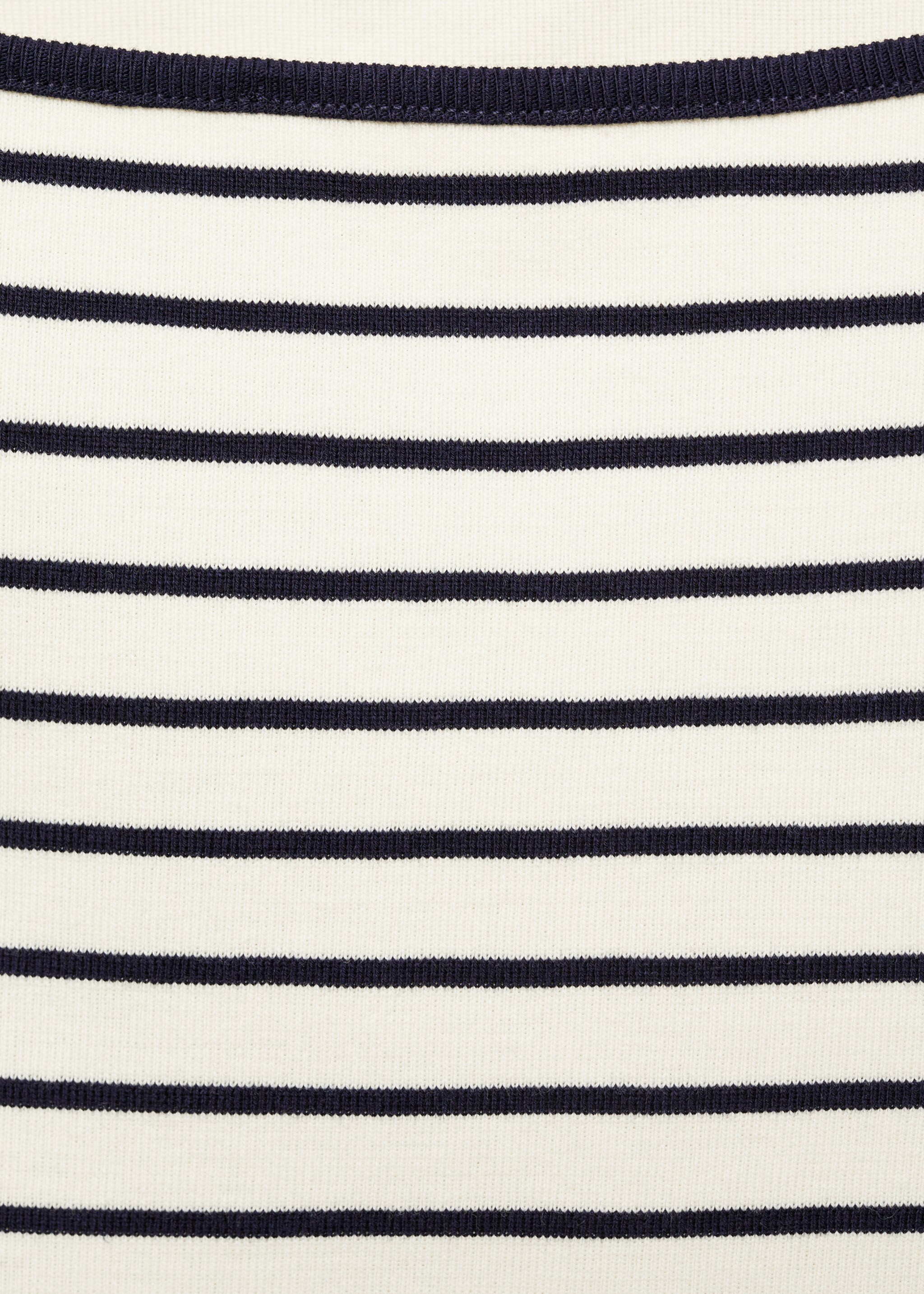 Striped boat-neck t-shirt - Details of the article 8, Off White. Ref: 87094416-00.