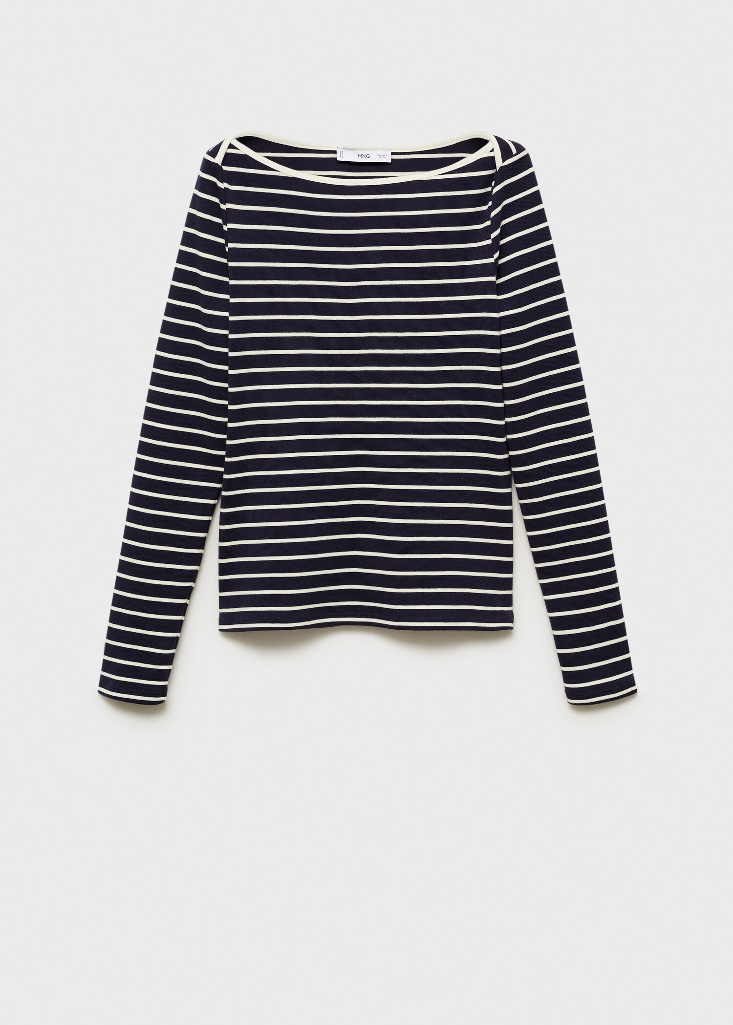 Striped boat-neck t-shirt - Article without model