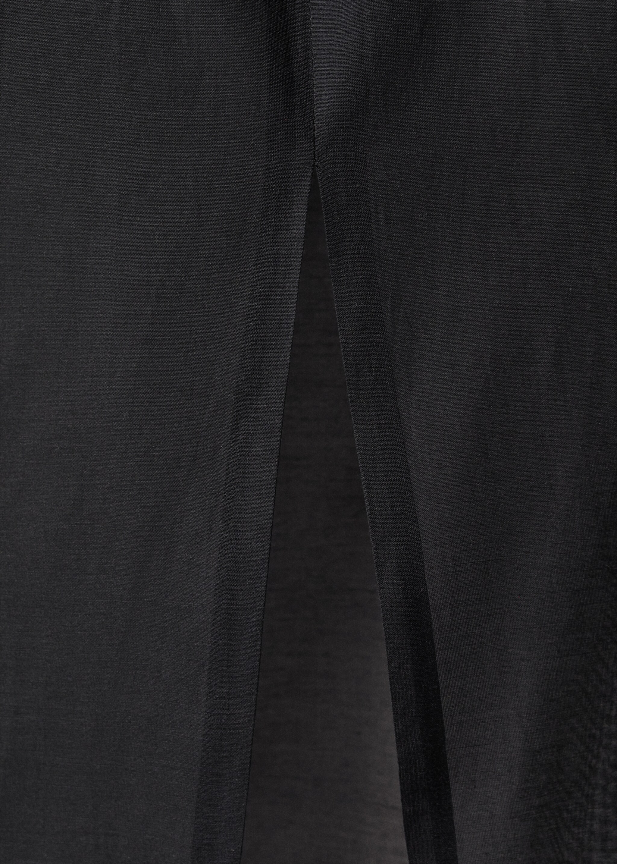Semi-transparent silk midi-skirt - Details of the article 0, Black. Ref: 87094418-00.