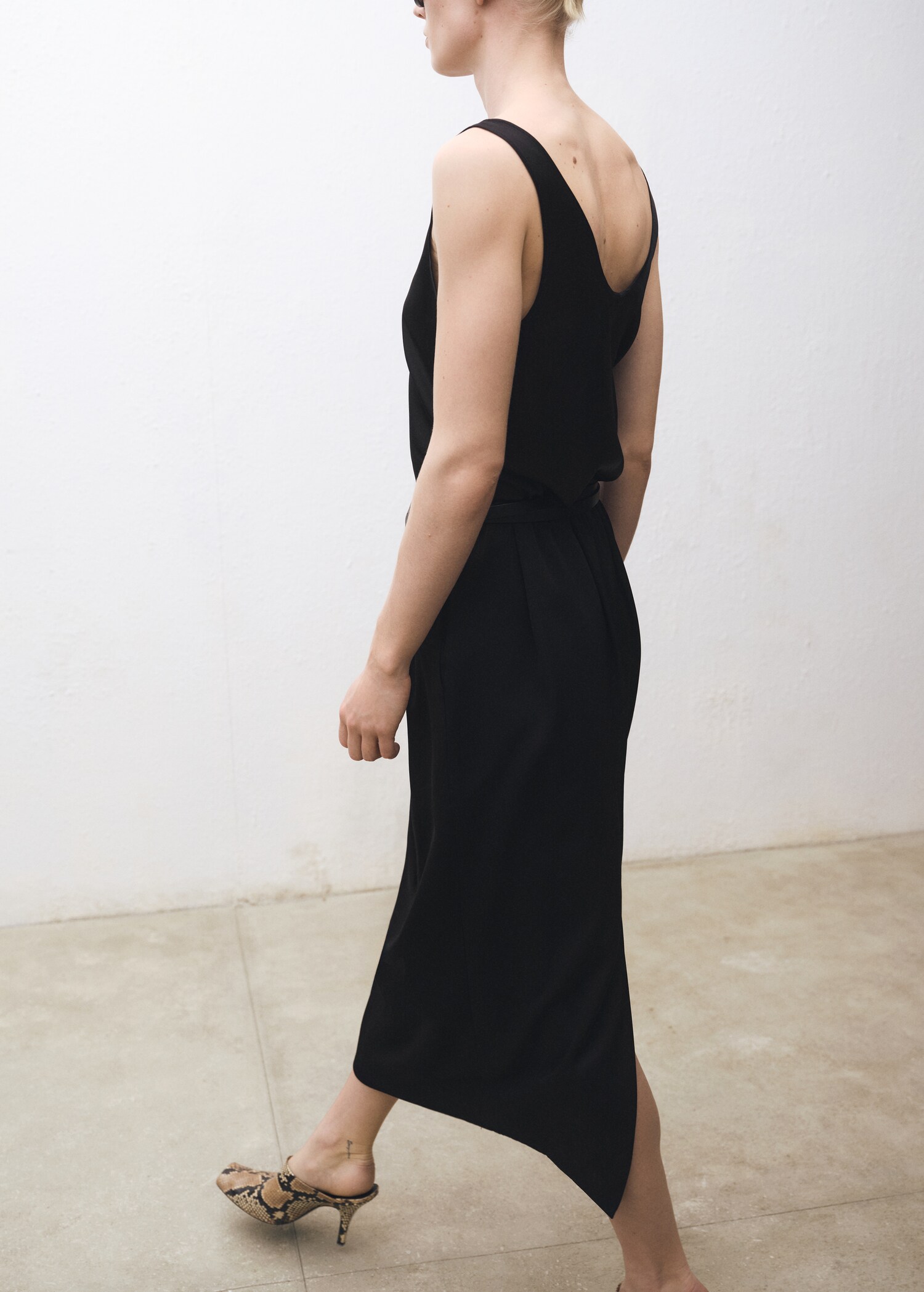 Straight gathered skirt - Reverse of the article