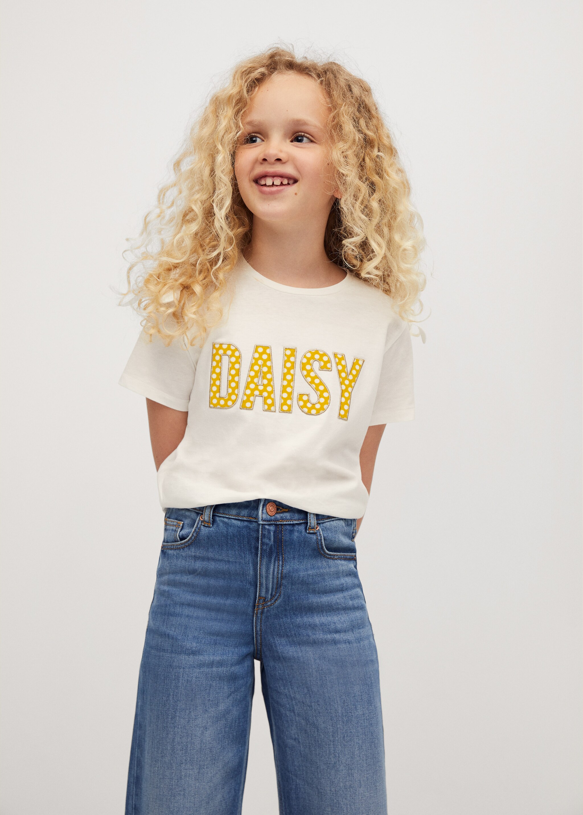 Camiseta mensaje textura - Plano medio
