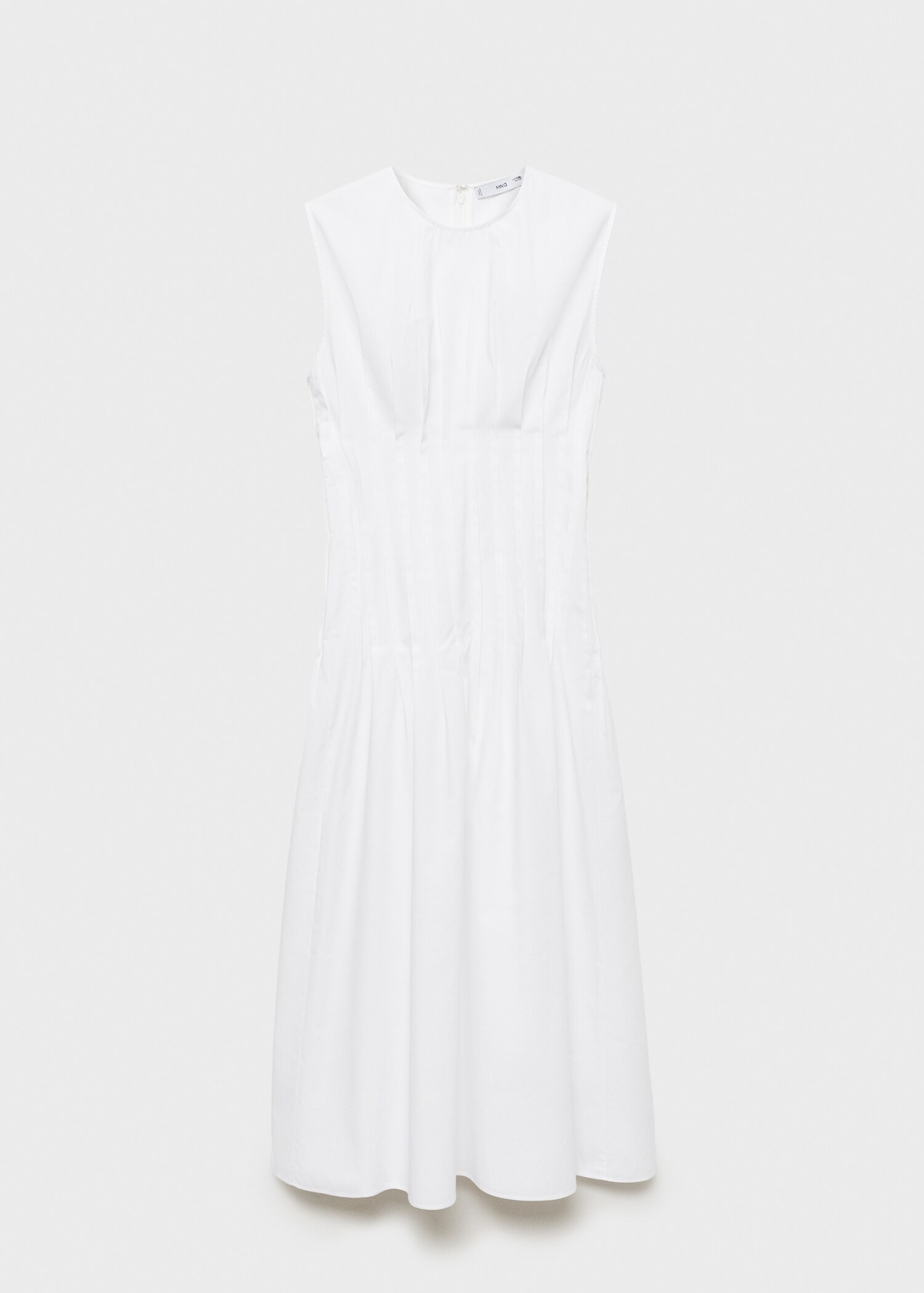 Cotton pleated midi-dress - Article without model