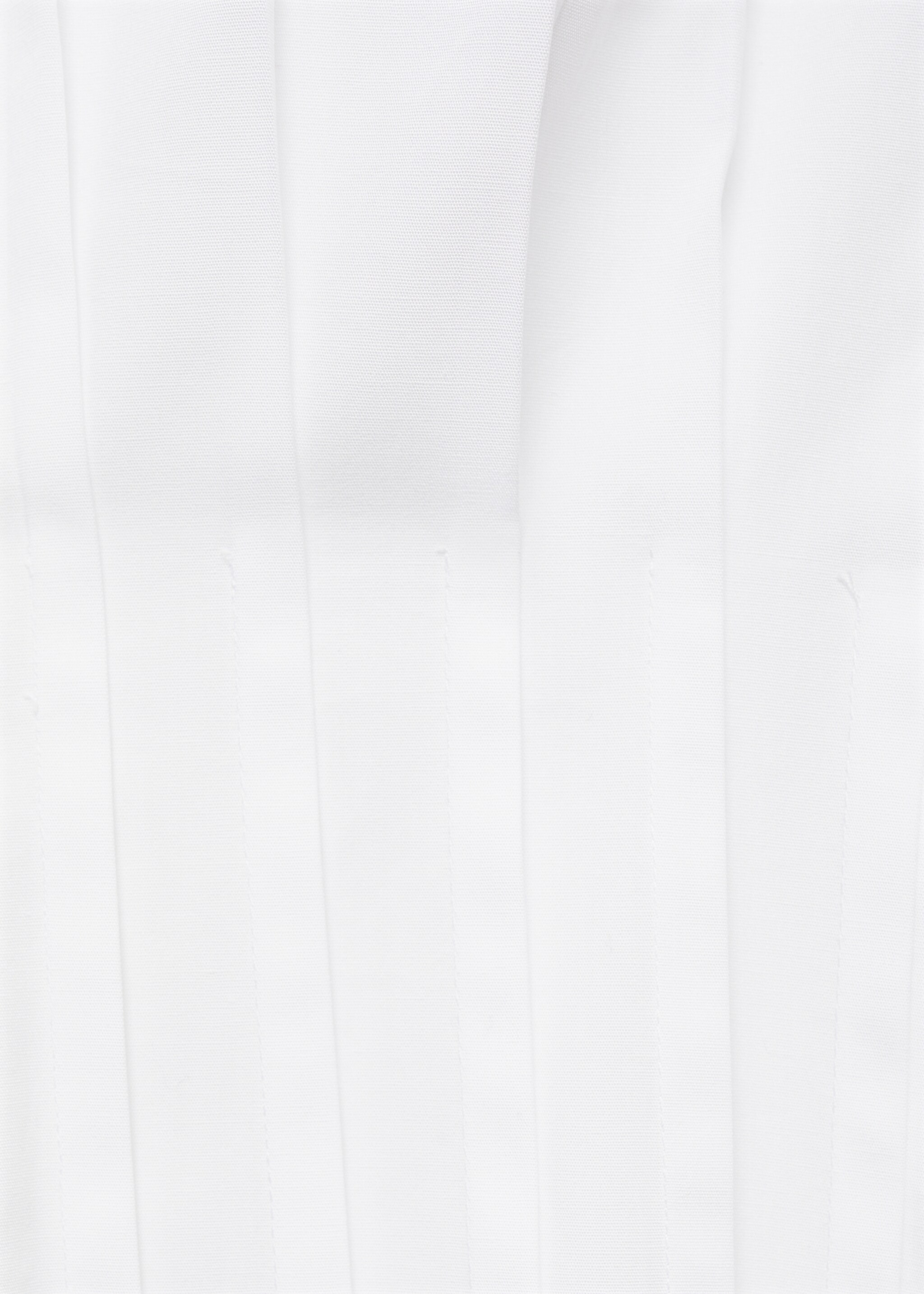 Cotton pleated midi-dress - Details of the article 8, White. Ref: 87094776-00.