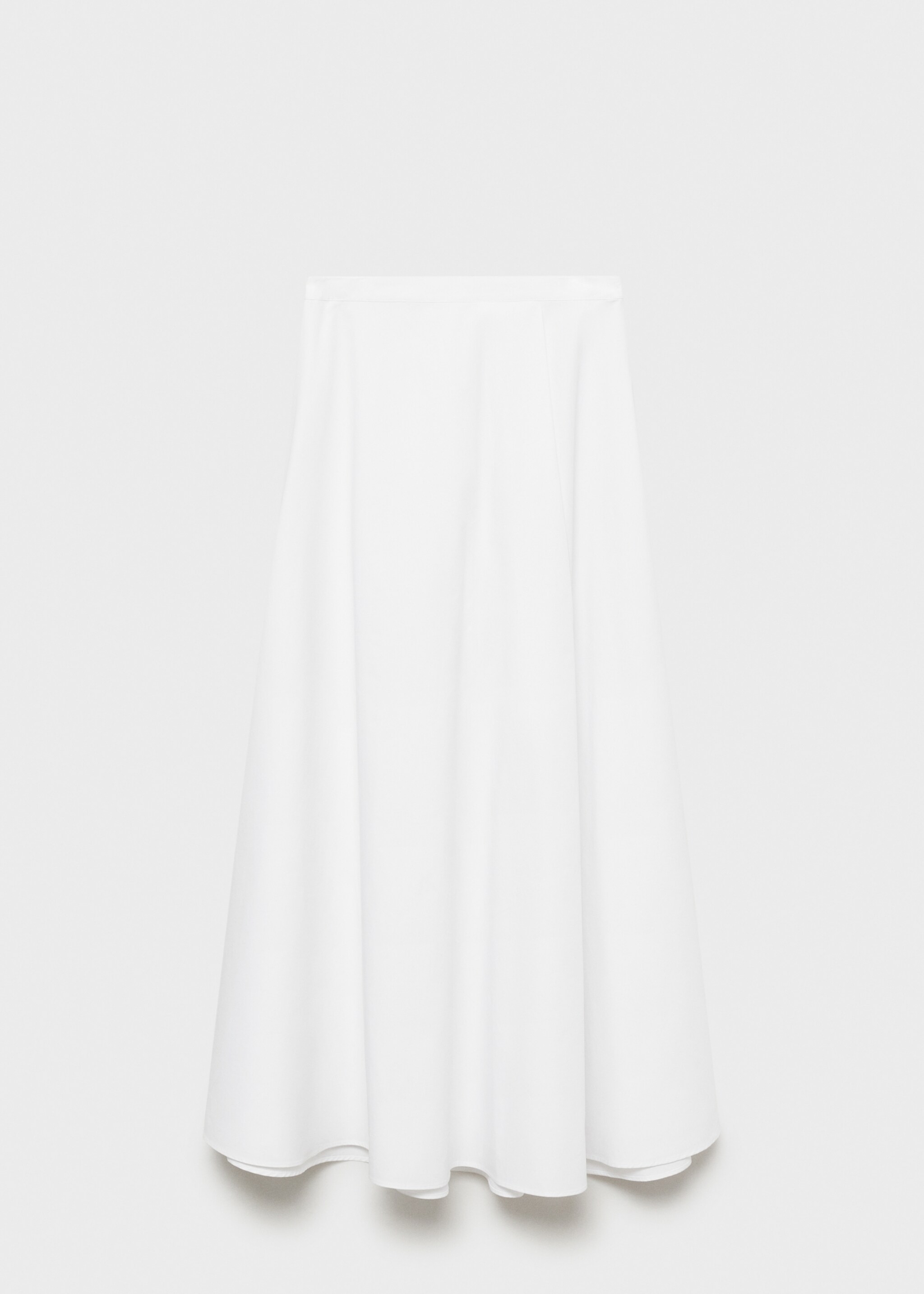 Long flared skirt with opening - Article without model, White. Ref: 87094777-00.