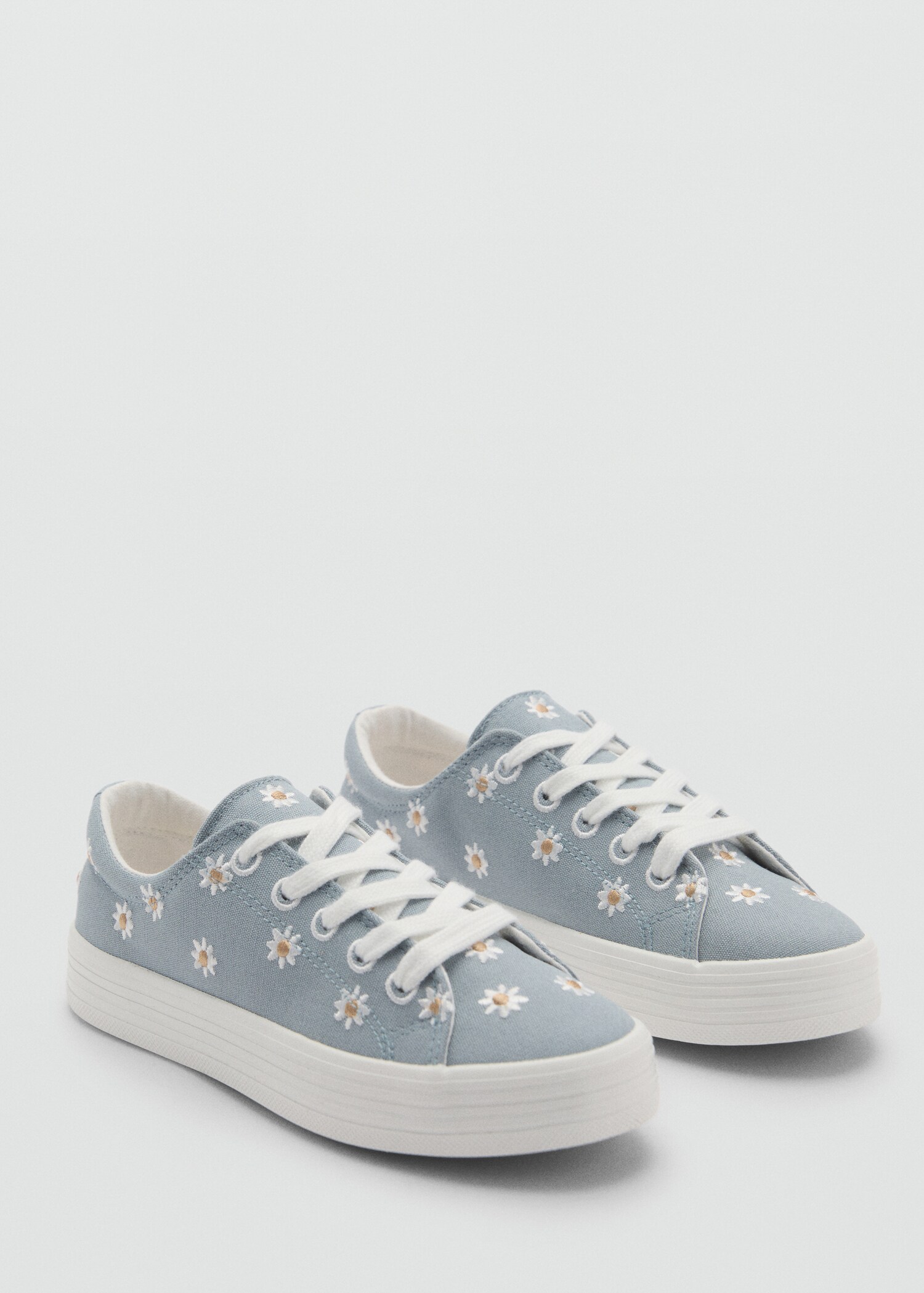 Floral-embroidered trainers - Medium plane