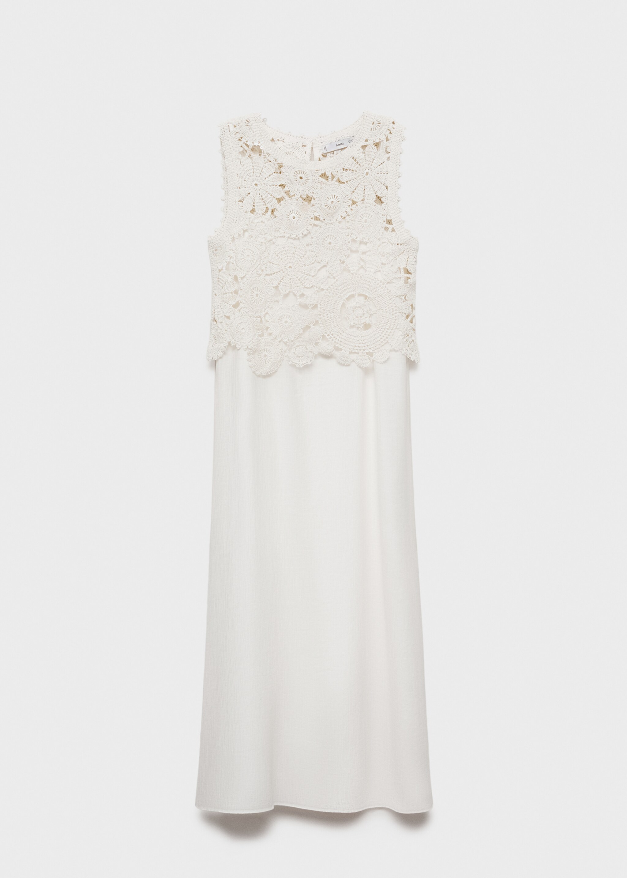 Midikleid mit Oberteil in Häkel-Optik - Artikel ohne Model, Cremeweiß. Ref: 87094781-00.