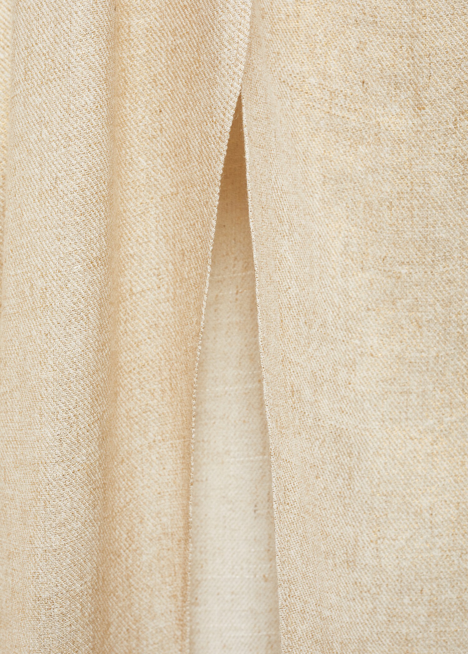 Falda midi drapeada mezcla lino - Detalle del artículo 0