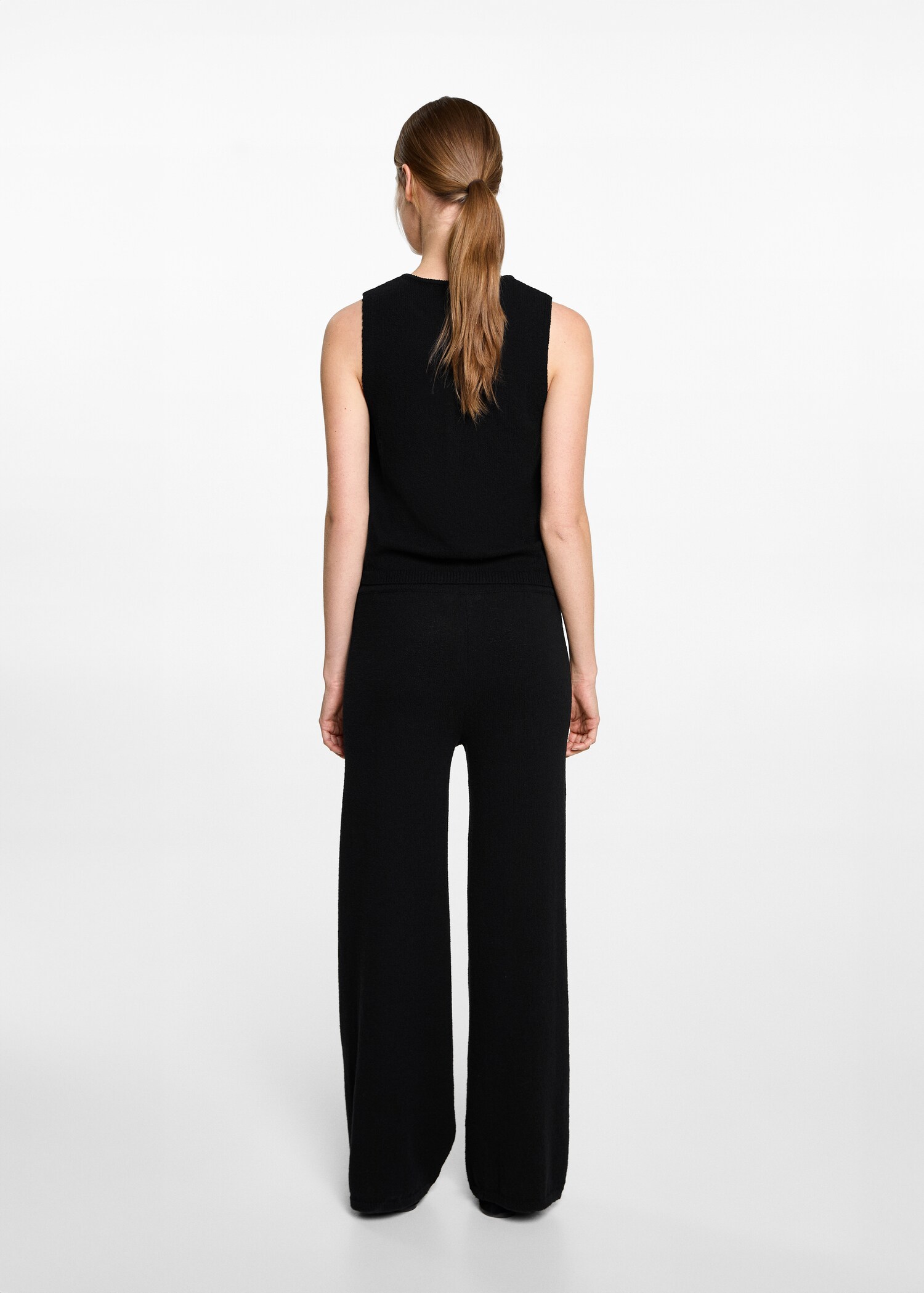 Fine-knit wideleg trousers - Reverse of the article