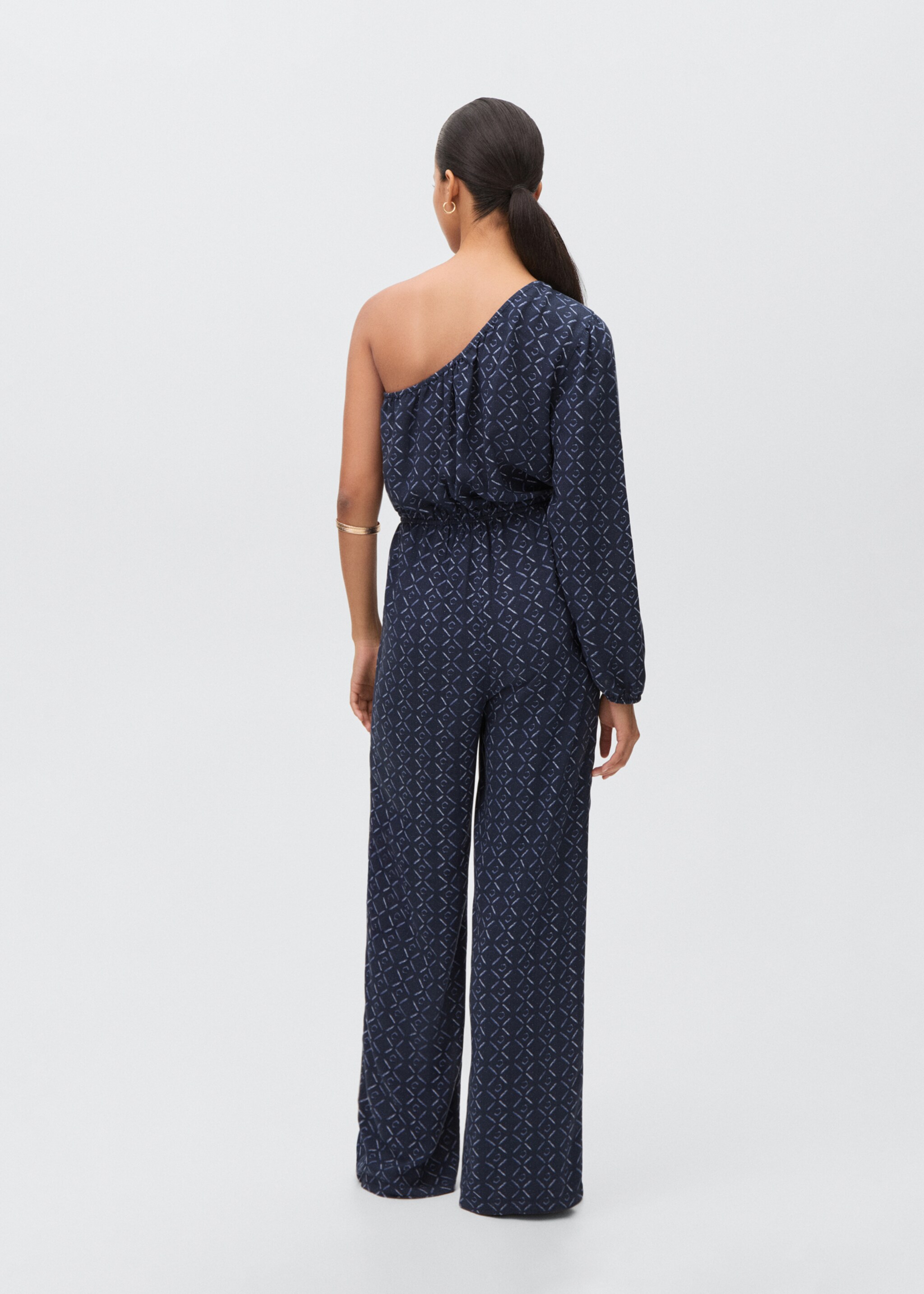 Asymmetric long jumpsuit - Reverse of the article, Dark Navy. Ref: 87094787-00.