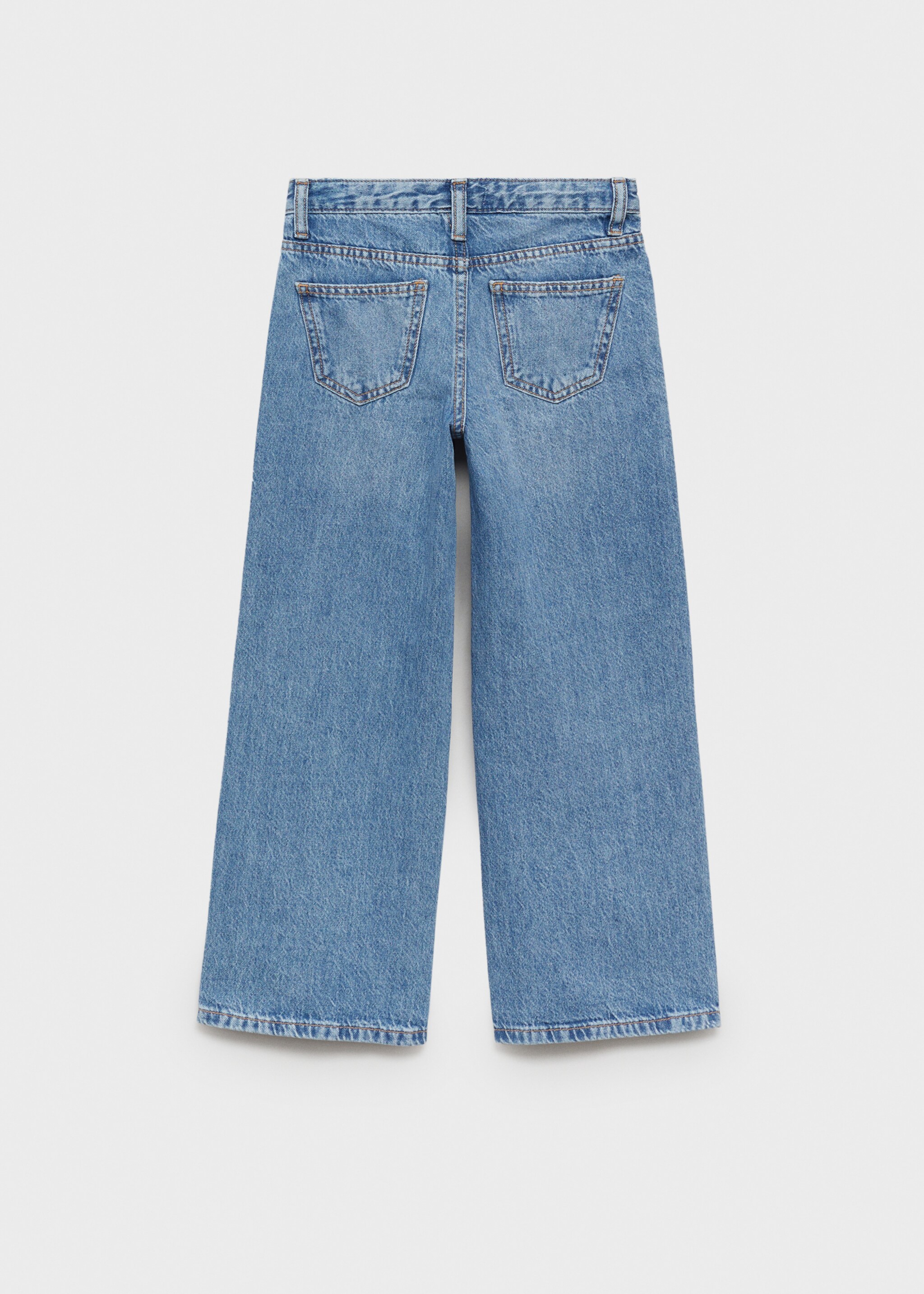 High-rise wideleg jeans - Reverse of the article, Medium Blue. Ref: 87094790-00.