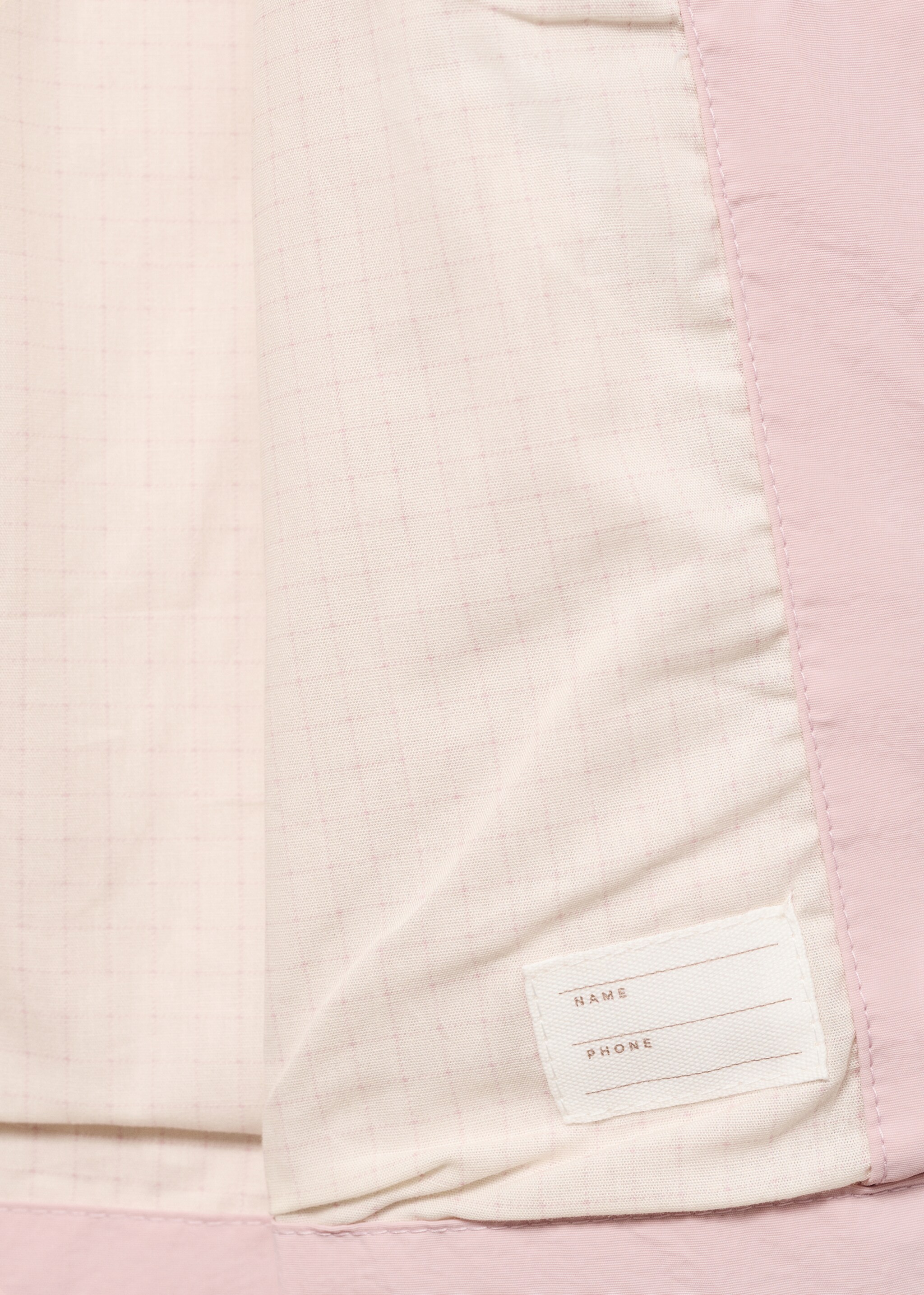 Chaqueta impermeable capucha - Detalle del artículo 8, Rosa. Ref: 87094794-00.