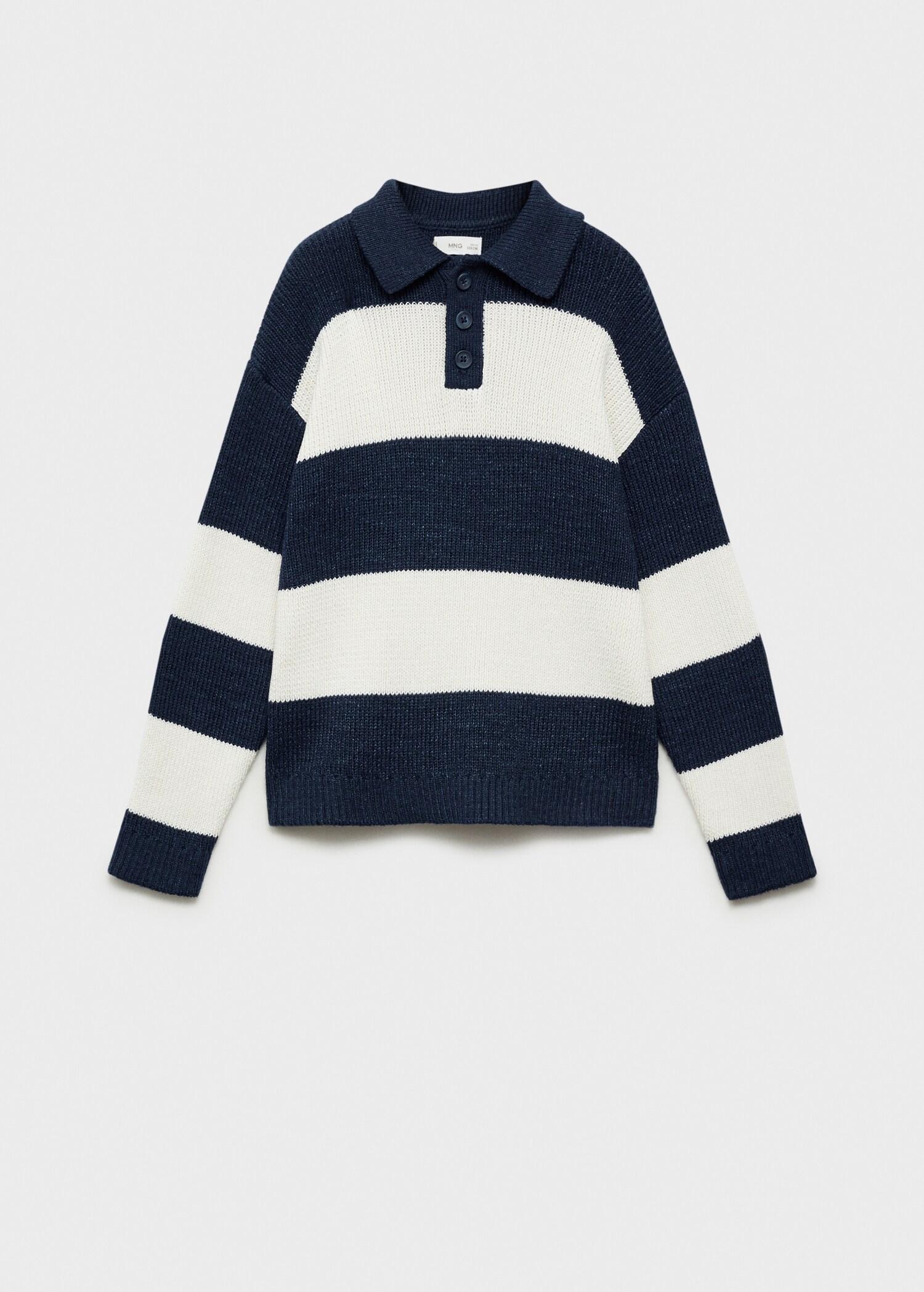 Striped polo-style sweater - Article without model
